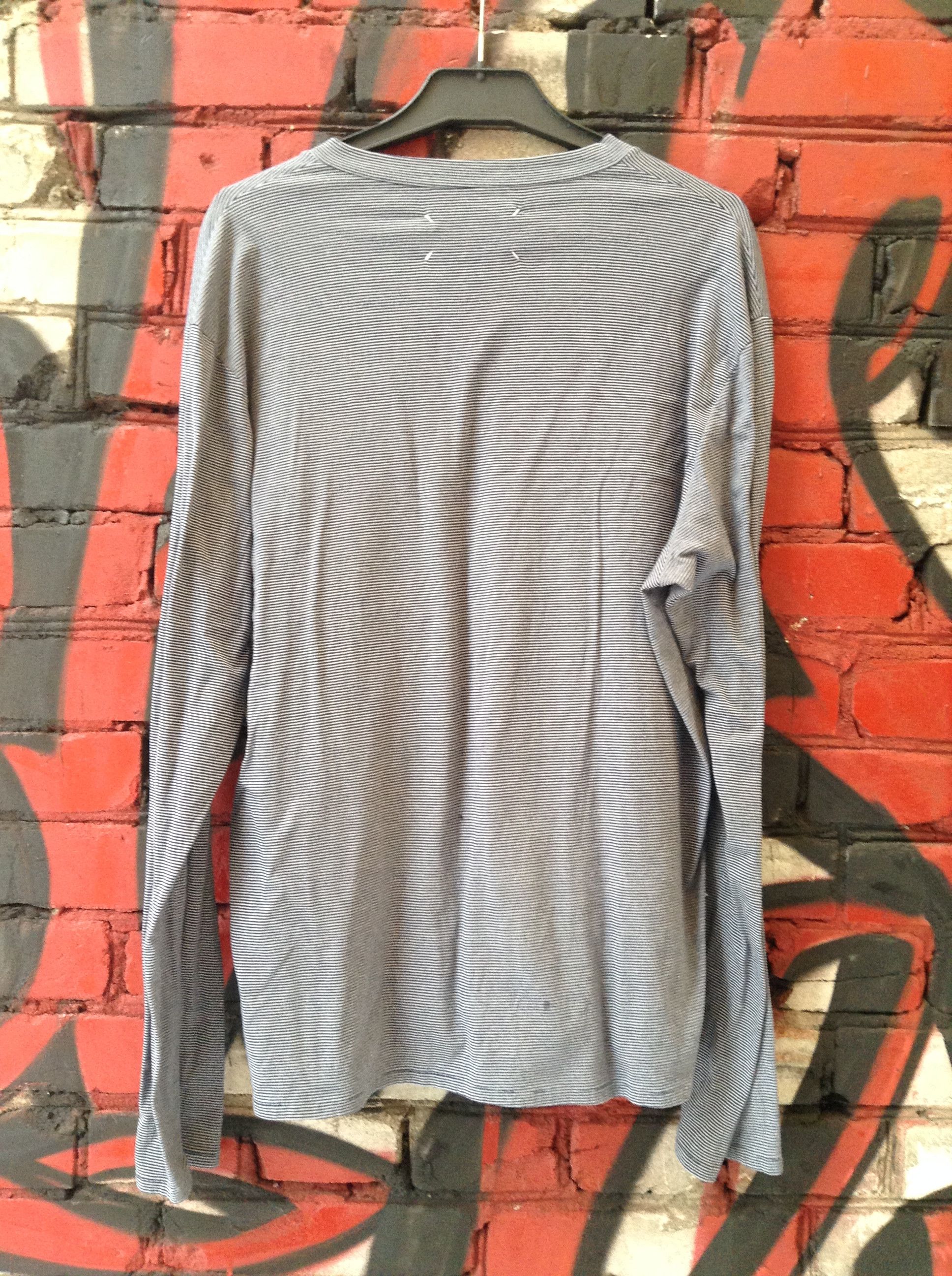 Maison Margiela Striped long sleeve v-neck shirt.Like Gaultier or 