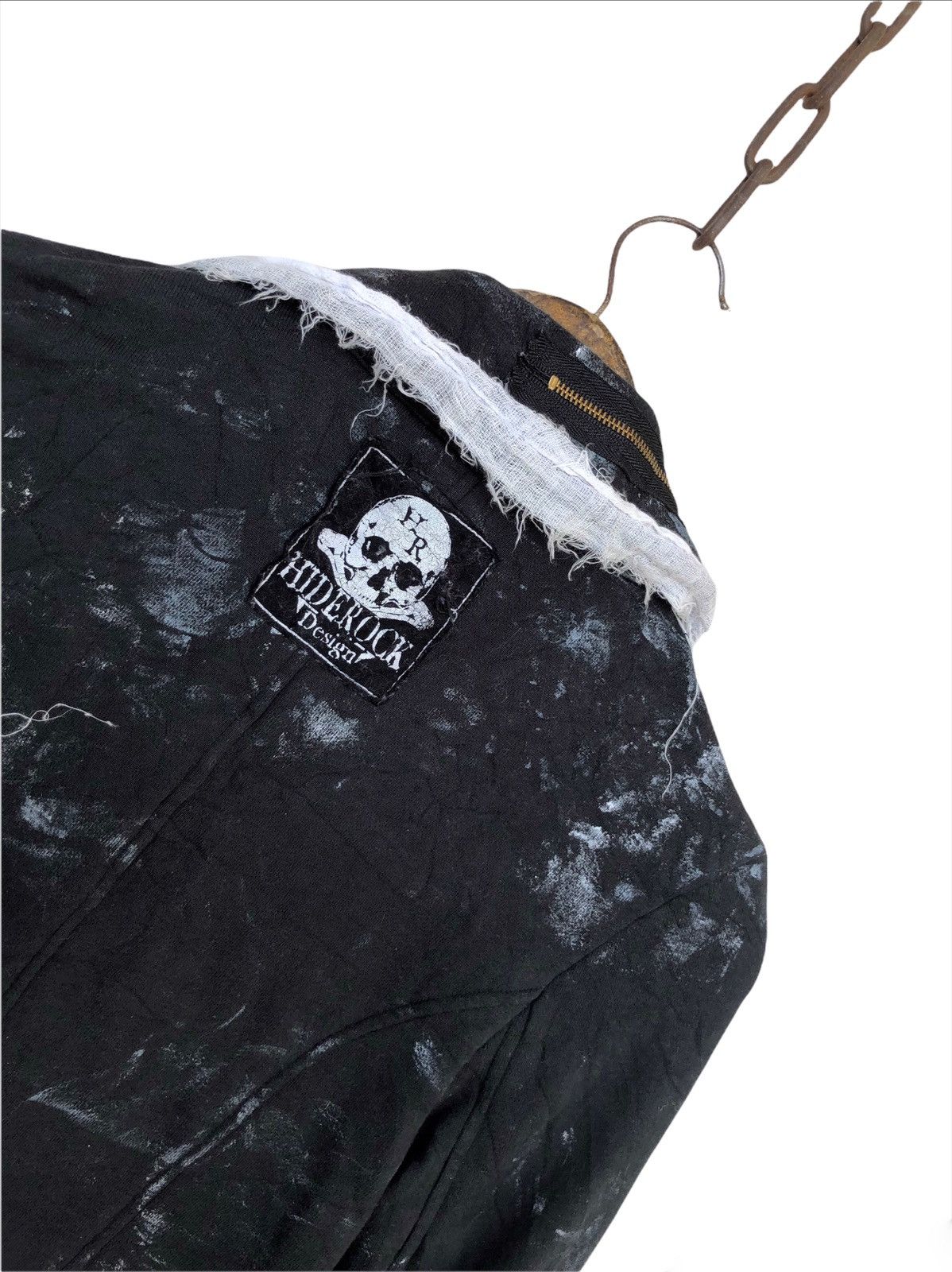 14th Addiction SICK🔥Hiderock 🇯🇵 Skulls Painted Muslin Button Jacket Size US S / EU 44-46 / 1 - 6 Thumbnail