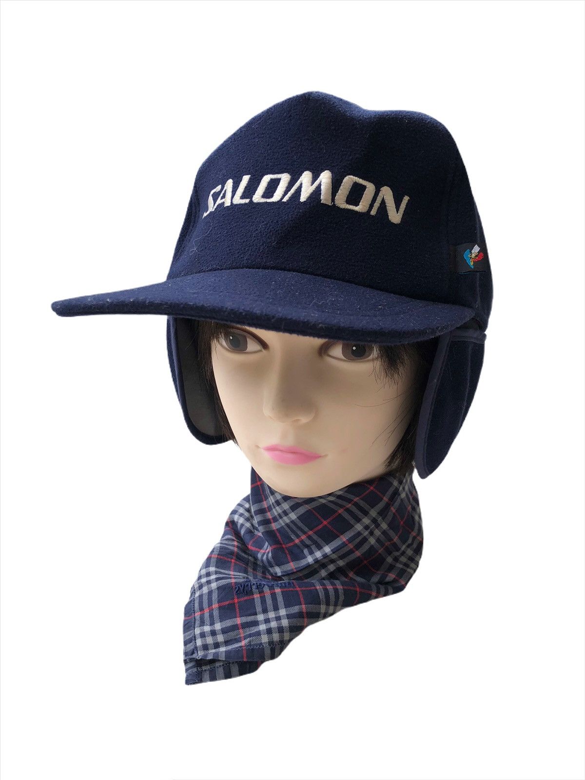 Salomon 90s SALOMON 🇯🇵 SpellOut Flip Ear Outdoor Cap Hat Size ONE SIZE - 1 Thumbnail