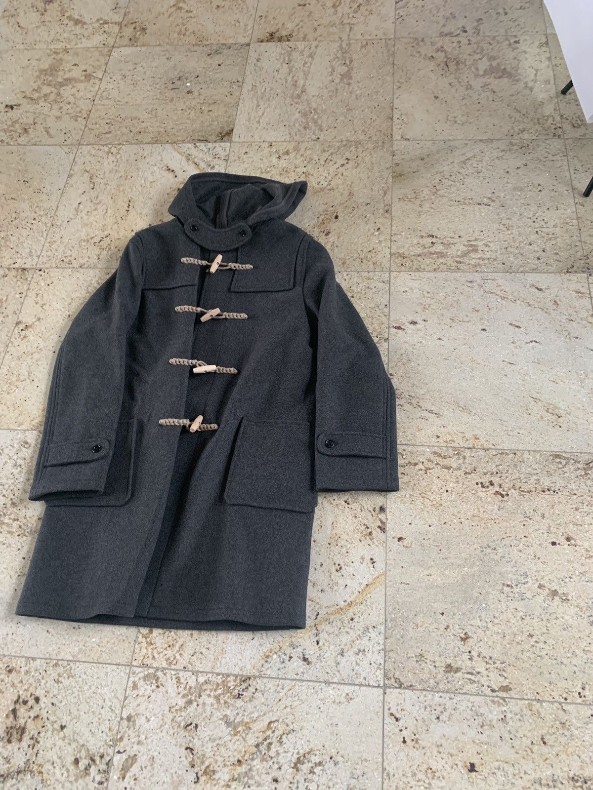 Celine FW19 Grey Melange Duffle Coat Size US M / EU 48-50 / 2 - 12 Thumbnail