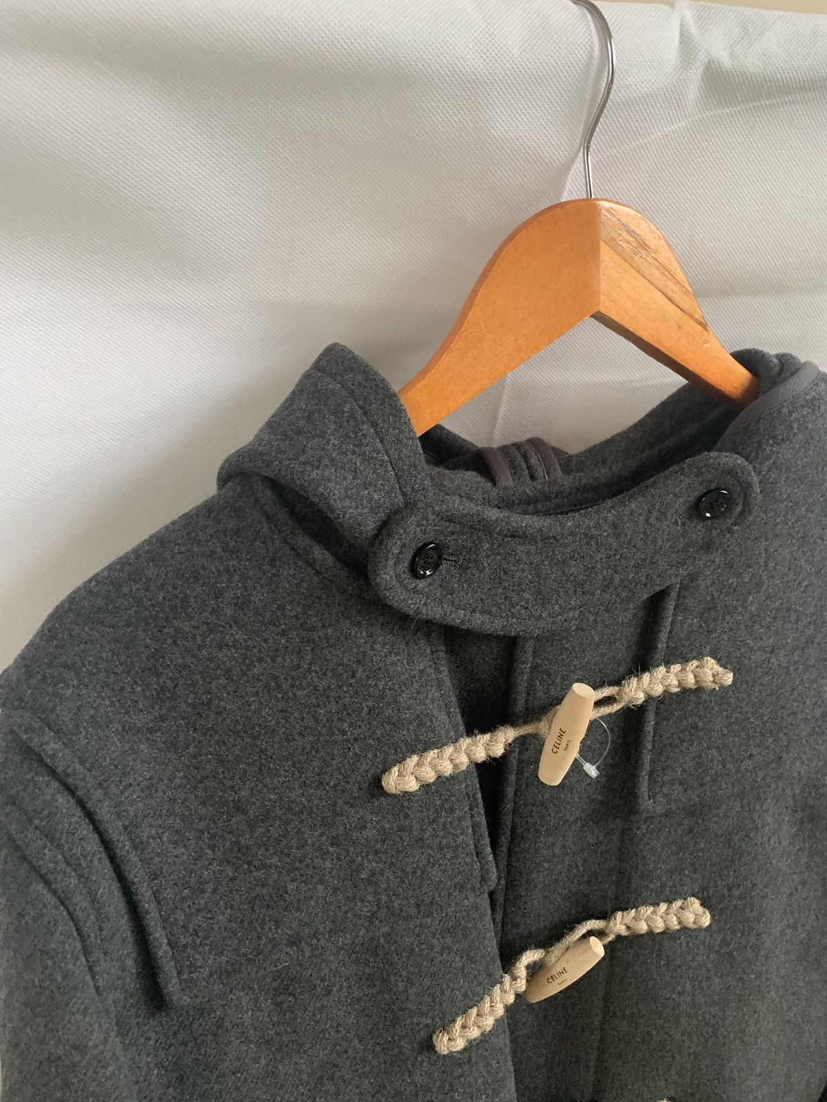Celine FW19 Grey Melange Duffle Coat Size US M / EU 48-50 / 2 - 8 Thumbnail