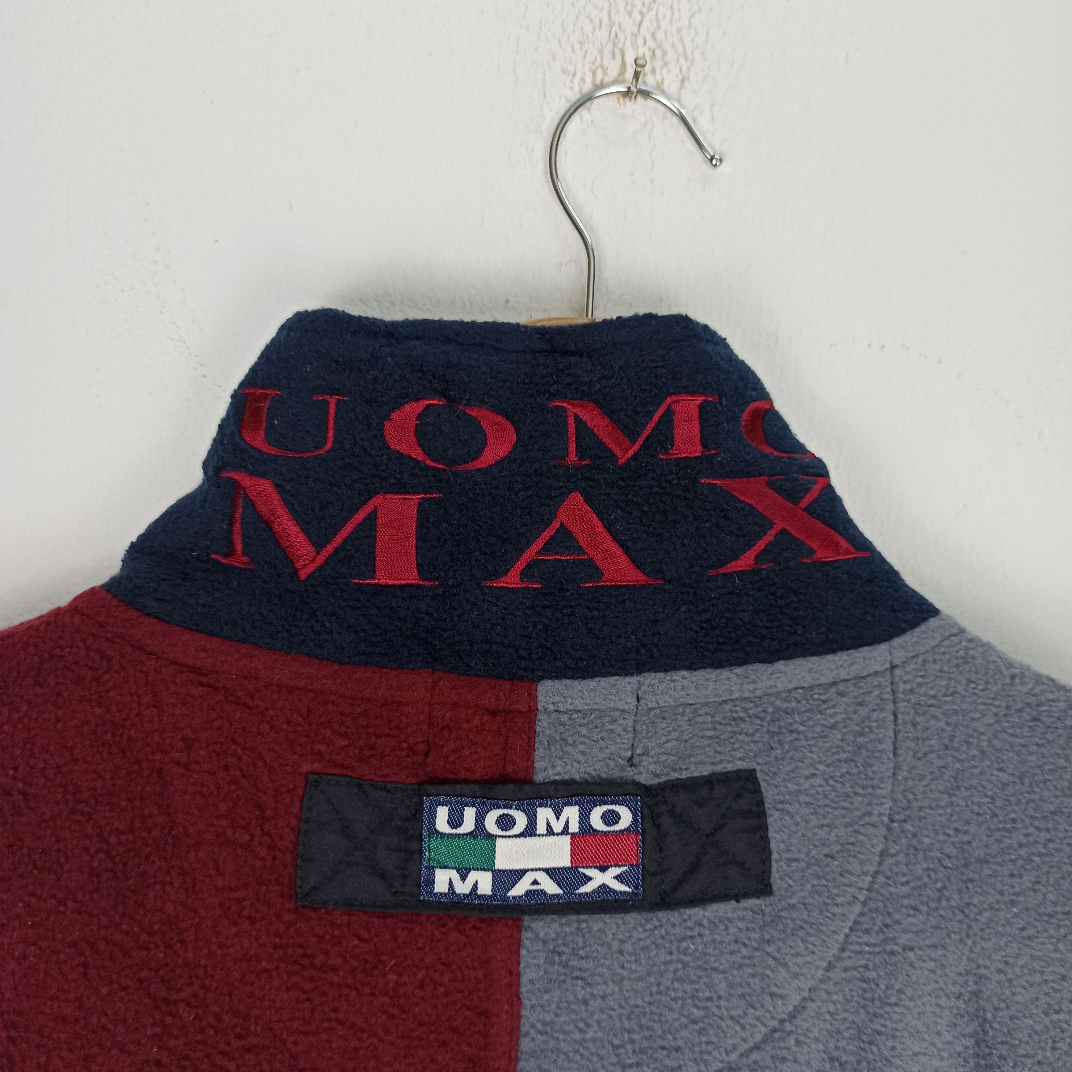 Japanese Brand Vintage Uomo Max Athletics Fleece Block Colour Patchwork Size US L / EU 52-54 / 3 - 5 Thumbnail