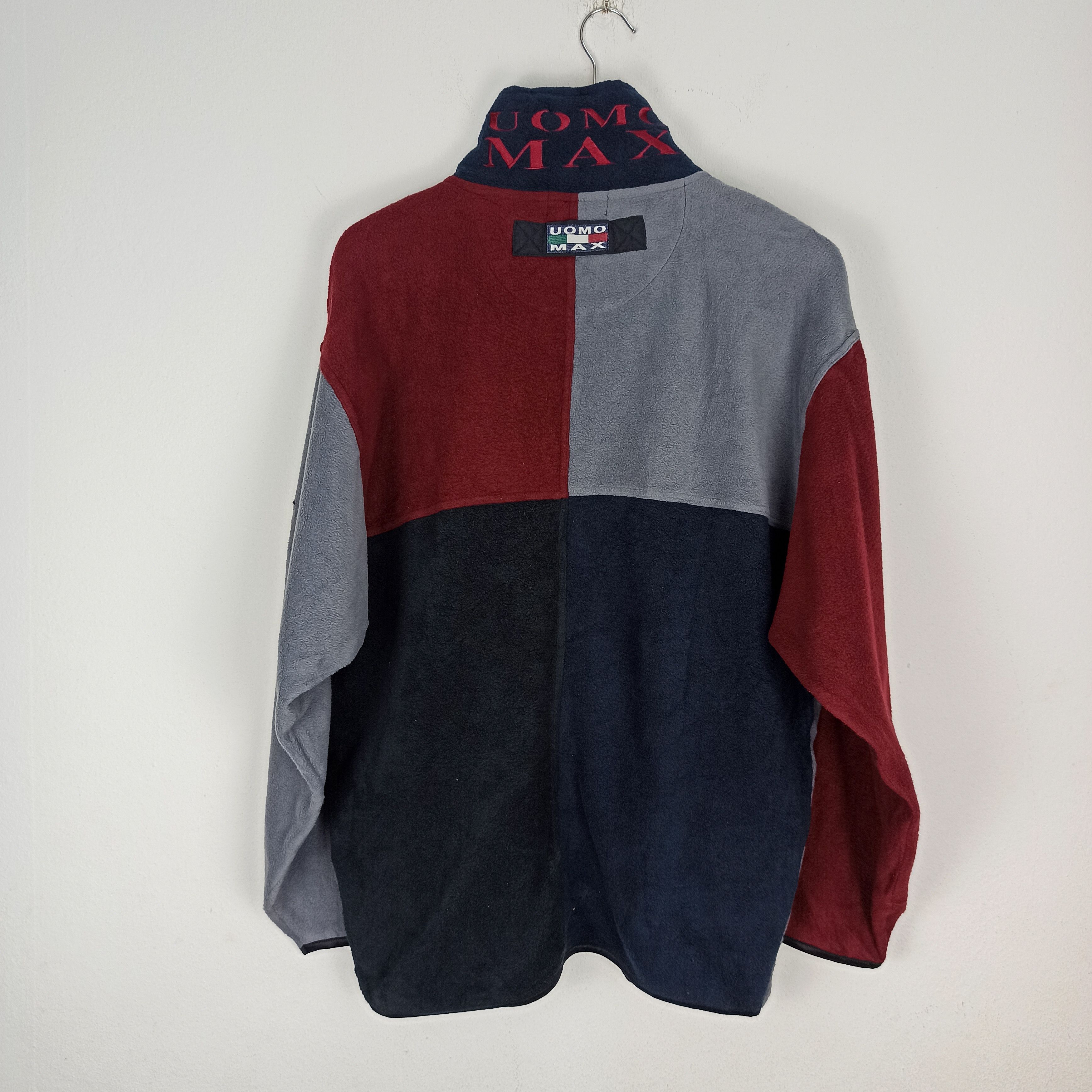 Japanese Brand Vintage Uomo Max Athletics Fleece Block Colour Patchwork Size US L / EU 52-54 / 3 - 4 Thumbnail