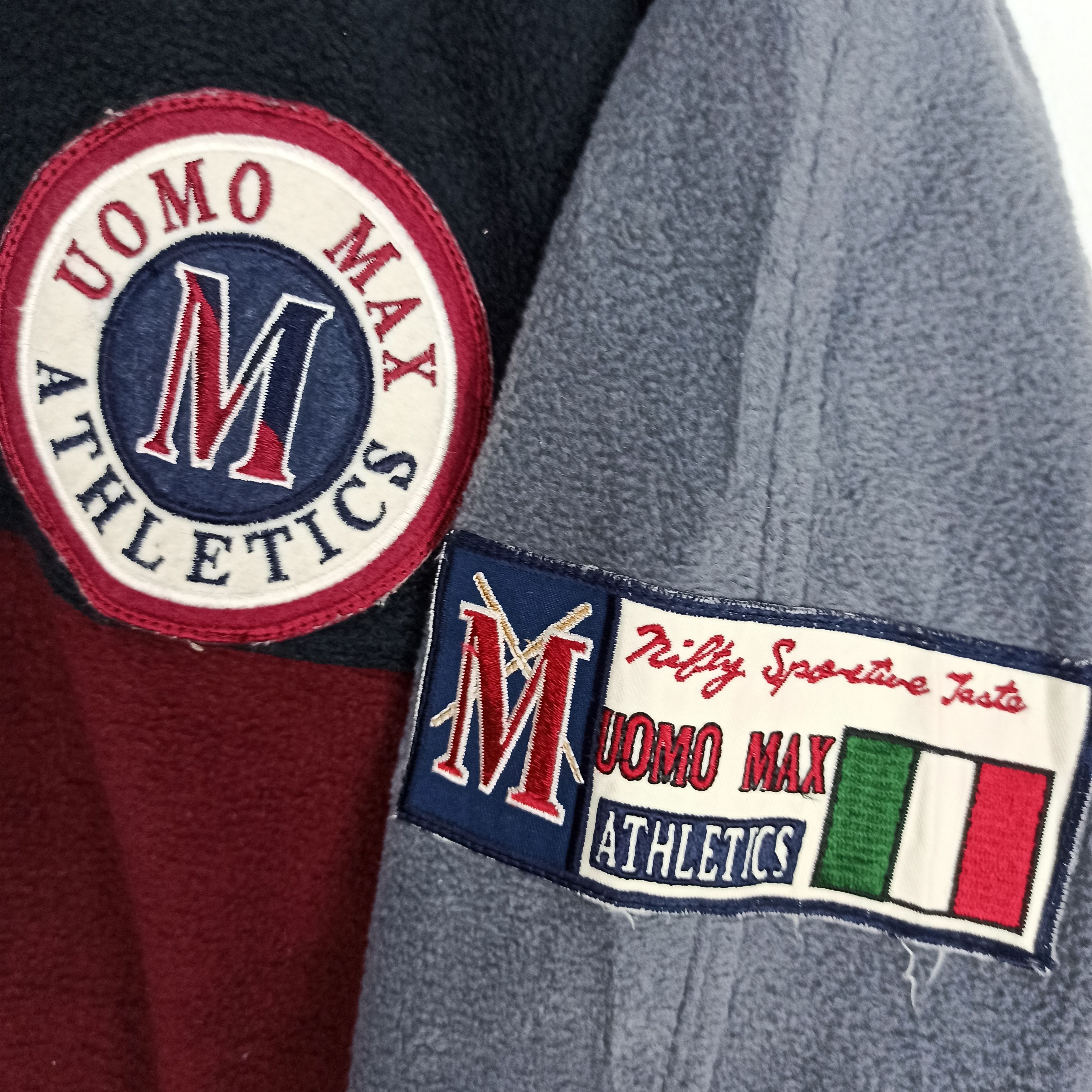 Japanese Brand Vintage Uomo Max Athletics Fleece Block Colour Patchwork Size US L / EU 52-54 / 3 - 3 Thumbnail