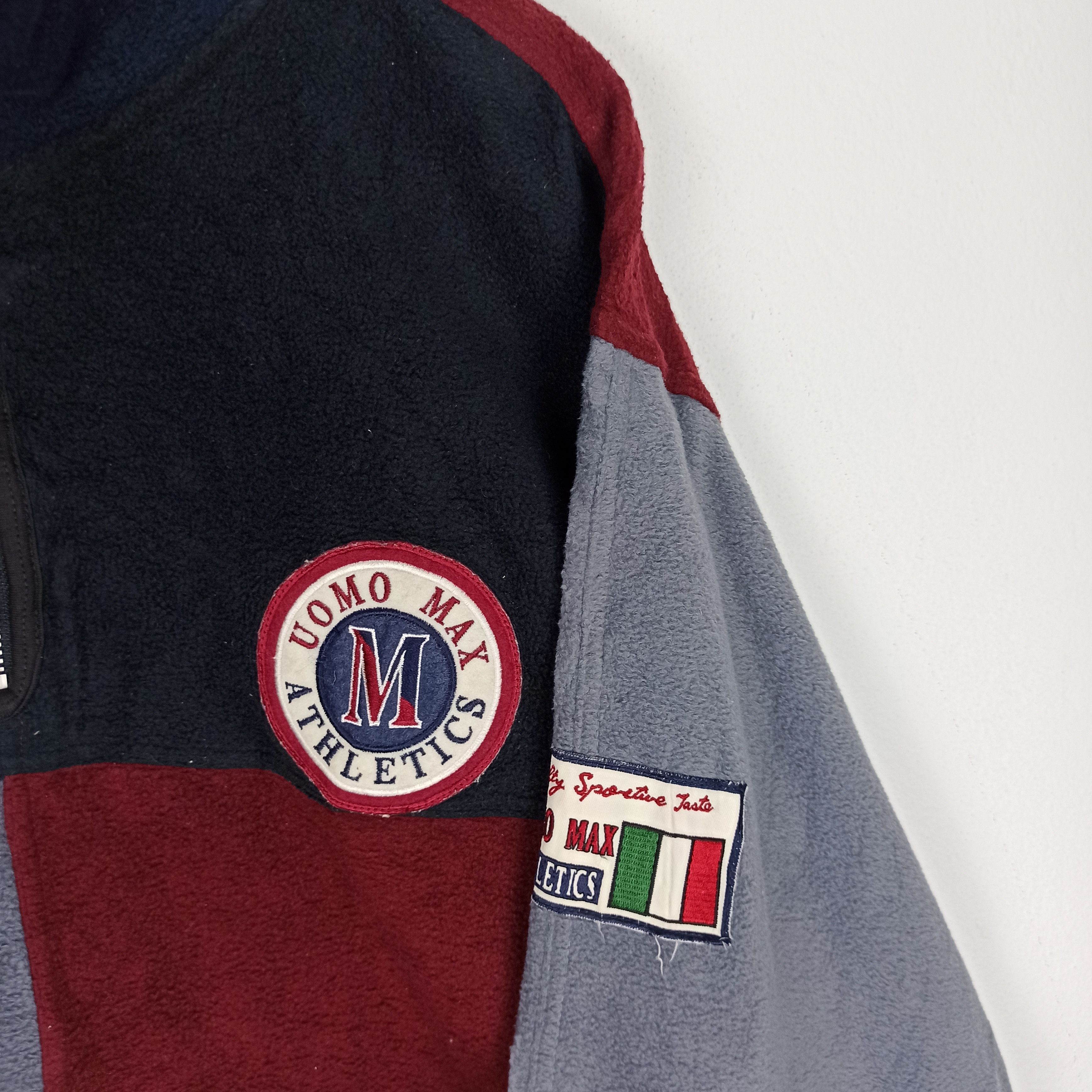 Japanese Brand Vintage Uomo Max Athletics Fleece Block Colour Patchwork Size US L / EU 52-54 / 3 - 2 Thumbnail