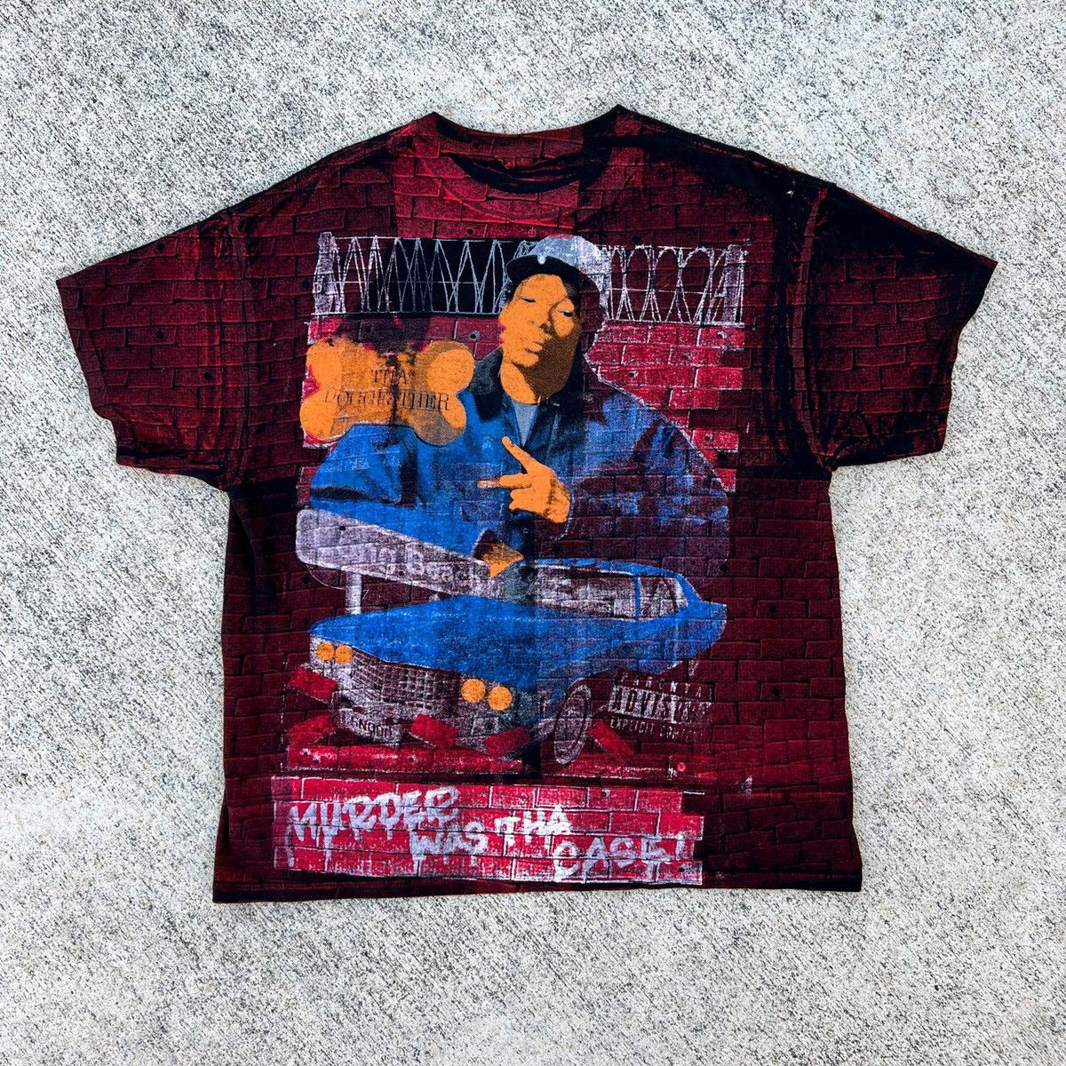 Rap Tees RARE Snoop Dogg Rap Tee All Over Print Handmade Tee Size US L / EU 52-54 / 3 - 2 Thumbnail