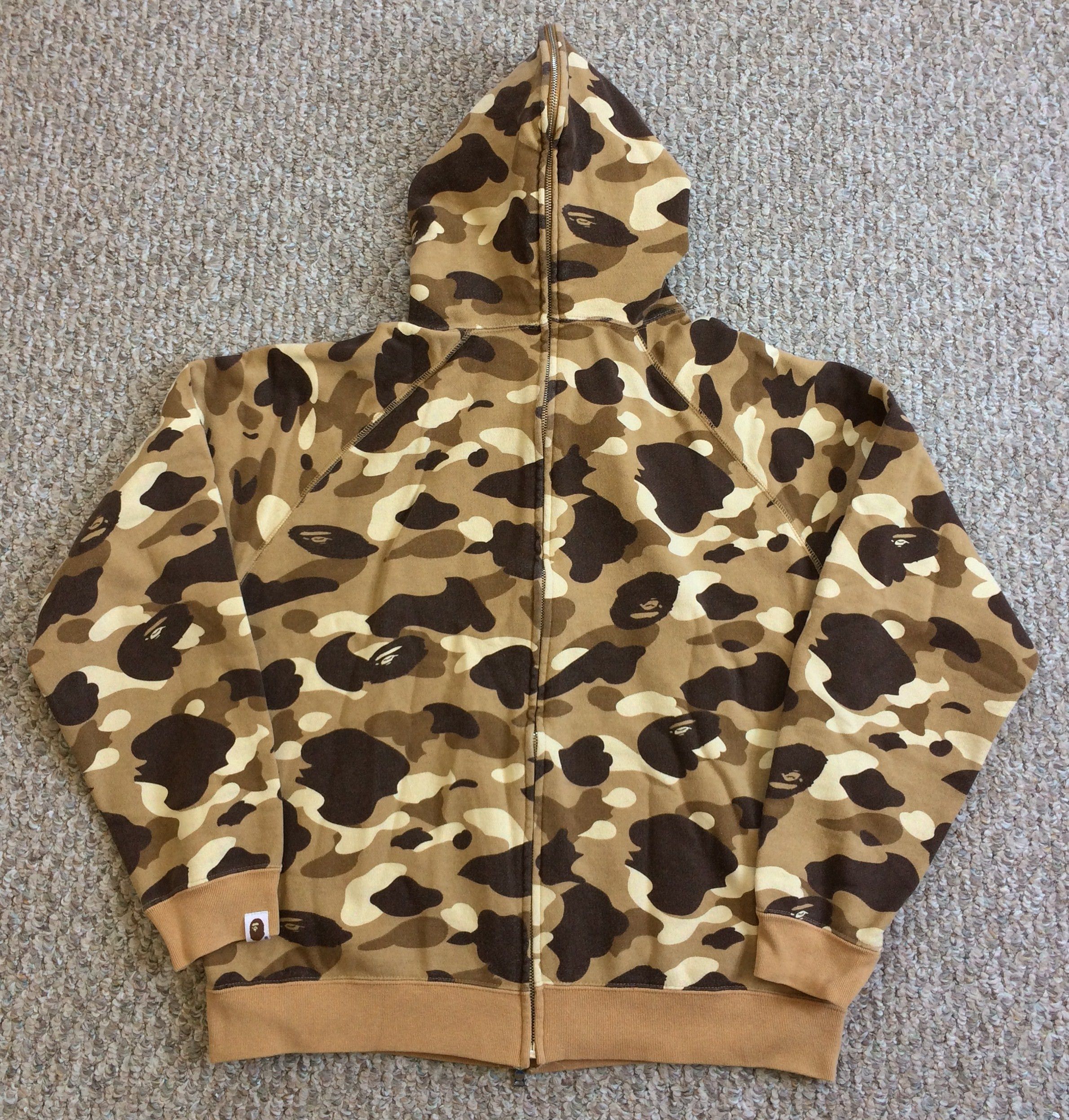 Bape OG Bape Tan Camo Full Zip Hoodie Size US M / EU 48-50 / 2 - 5 Thumbnail
