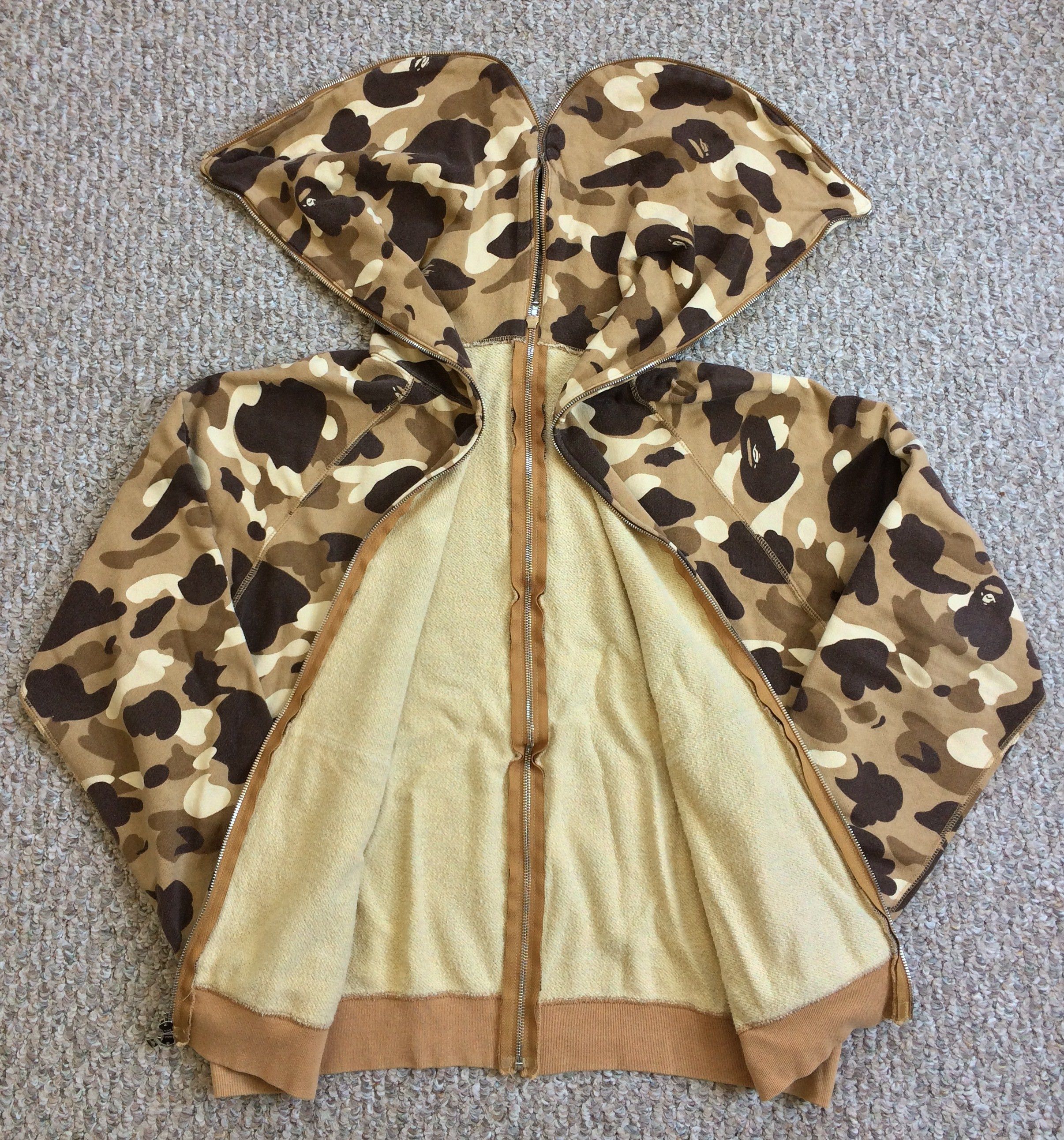Bape OG Bape Tan Camo Full Zip Hoodie Size US M / EU 48-50 / 2 - 4 Thumbnail