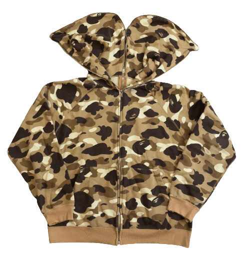 Bape OG Bape Tan Camo Full Zip Hoodie Size US M / EU 48-50 / 2 - 1 Thumbnail