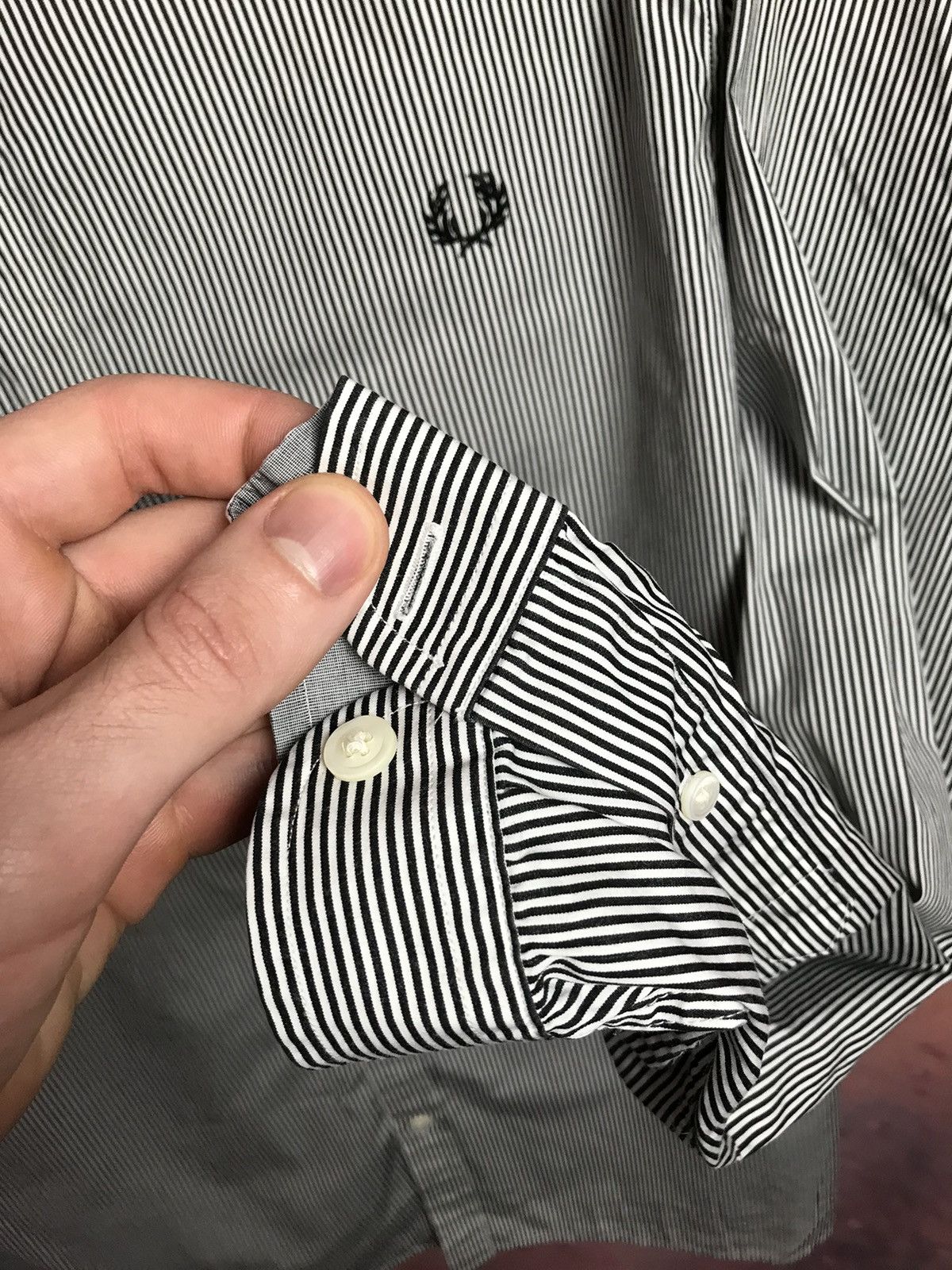 Fred Perry × Vintage Vintage Fred Perry striped streetwear shirt Size US L / EU 52-54 / 3 - 4 Thumbnail