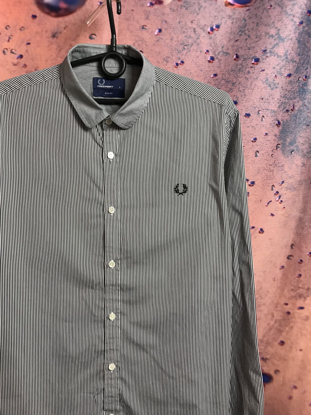 Fred Perry × Vintage Vintage Fred Perry striped streetwear shirt Size US L / EU 52-54 / 3 - 1 Thumbnail