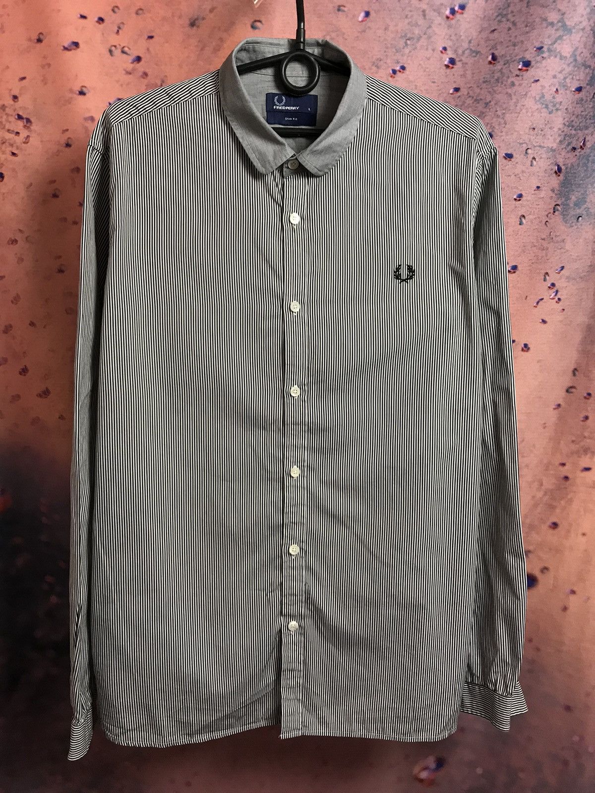 Fred Perry × Vintage Vintage Fred Perry striped streetwear shirt Size US L / EU 52-54 / 3 - 2 Thumbnail