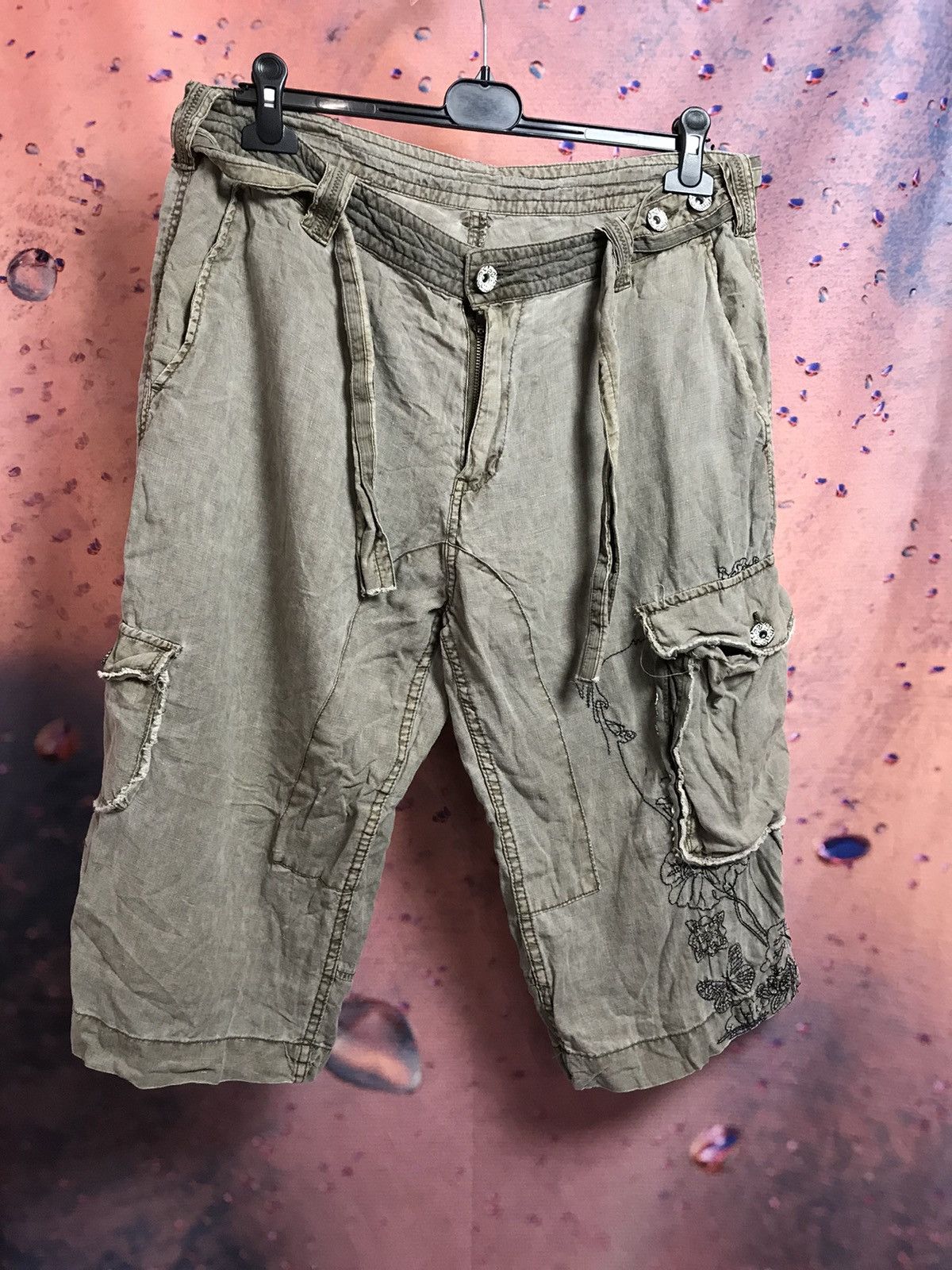 Desigual × Vintage Vintage Desigial streetwear linen shorts size L Size US 36 / EU 52 - 1 Thumbnail