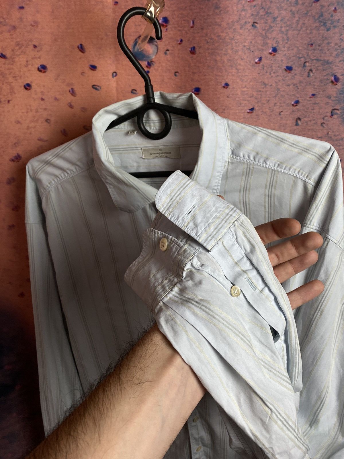 Ermenegildo Zegna × Vintage Ermenegildo Zegna luxury vintage shirt Size US XL / EU 56 / 4 - 4 Thumbnail