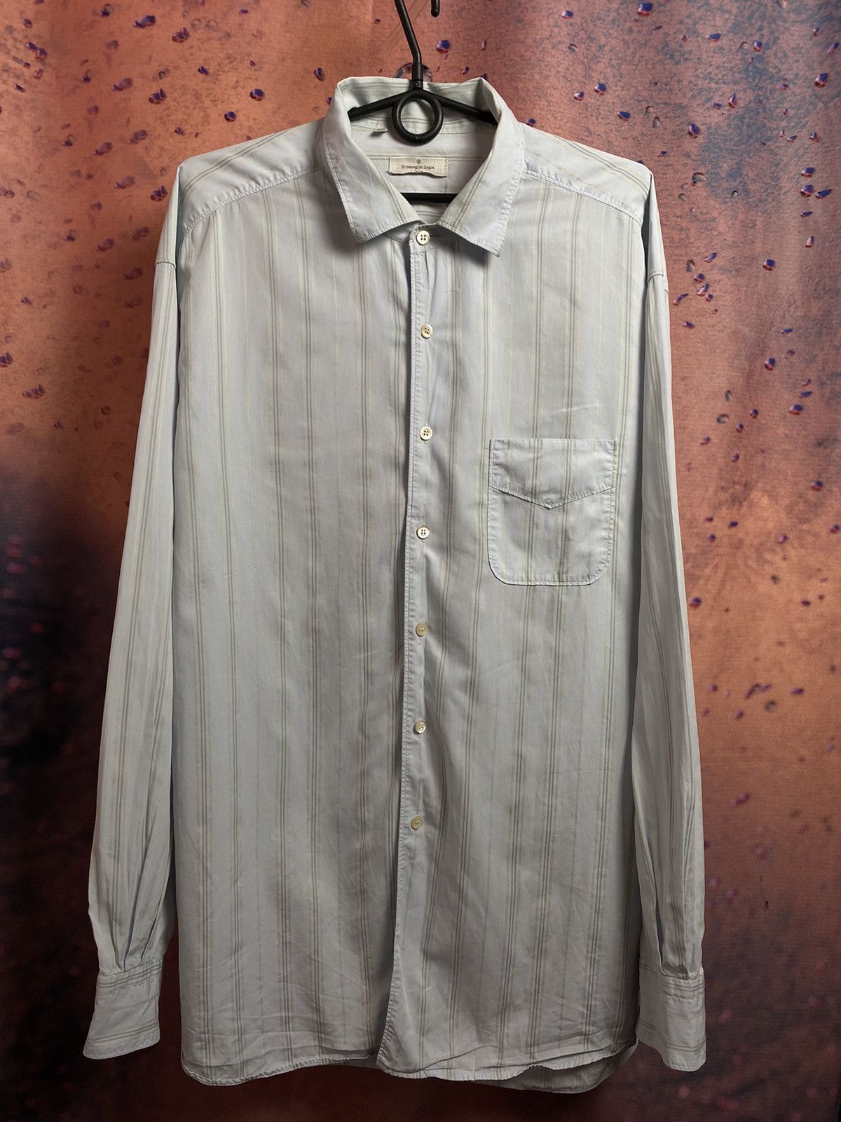 Ermenegildo Zegna × Vintage Ermenegildo Zegna luxury vintage shirt Size US XL / EU 56 / 4 - 2 Thumbnail