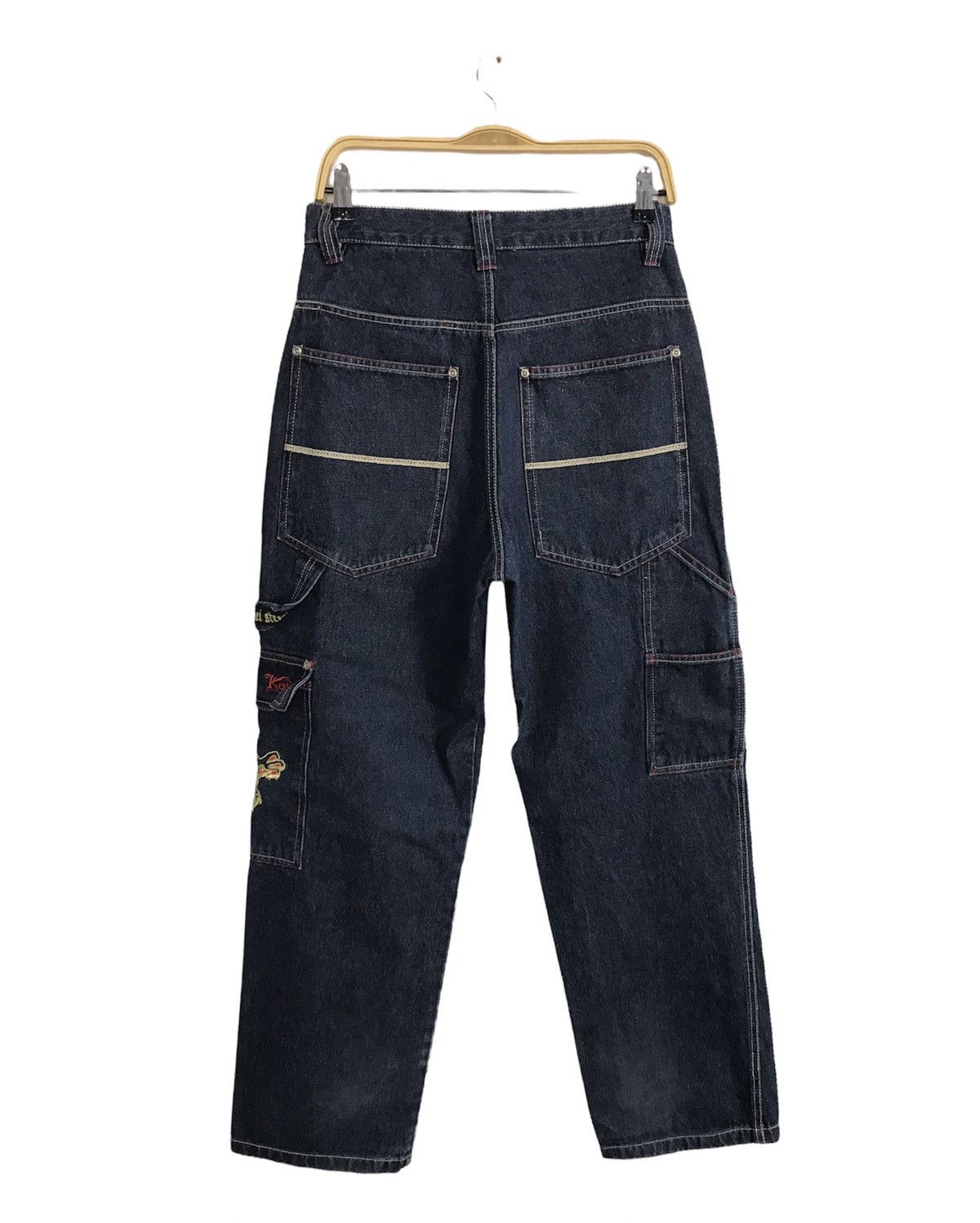 Japanese Brand Kakei Carpenter Denim Tactical Cargo Pants Embroidery 🐉 Size US 29 - 2 Thumbnail