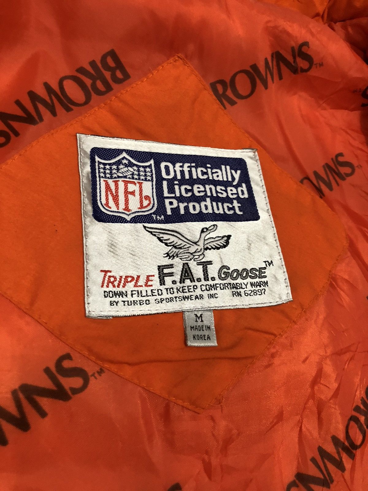 NFL Browns NFL Big Logo Puffer Jacket Size US M / EU 48-50 / 2 - 8 Thumbnail