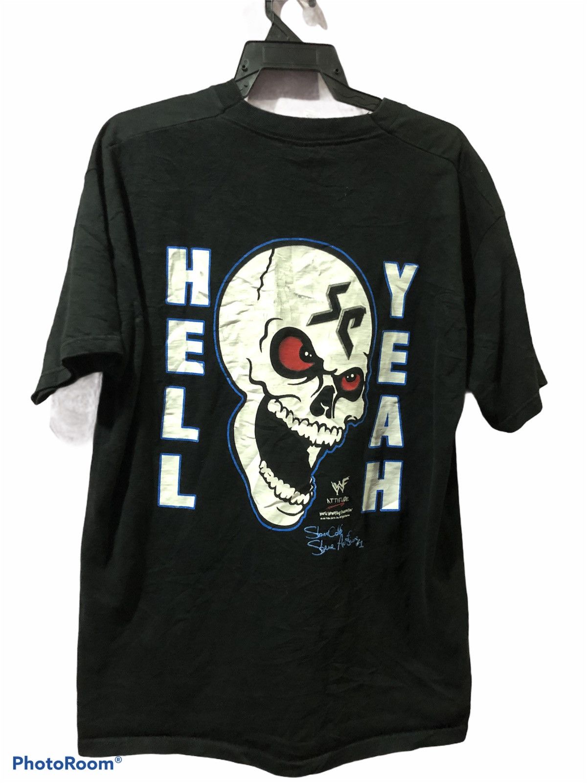 image of Vintage 90's Stone Cold Hell Yeah! in Black, Men's (Size XL)