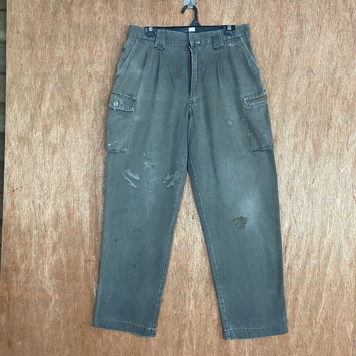 Japanese Brand Field Massage distressed grey Multipocket Cargo Pants #c761 Size US 30 / EU 46 - 1 Thumbnail