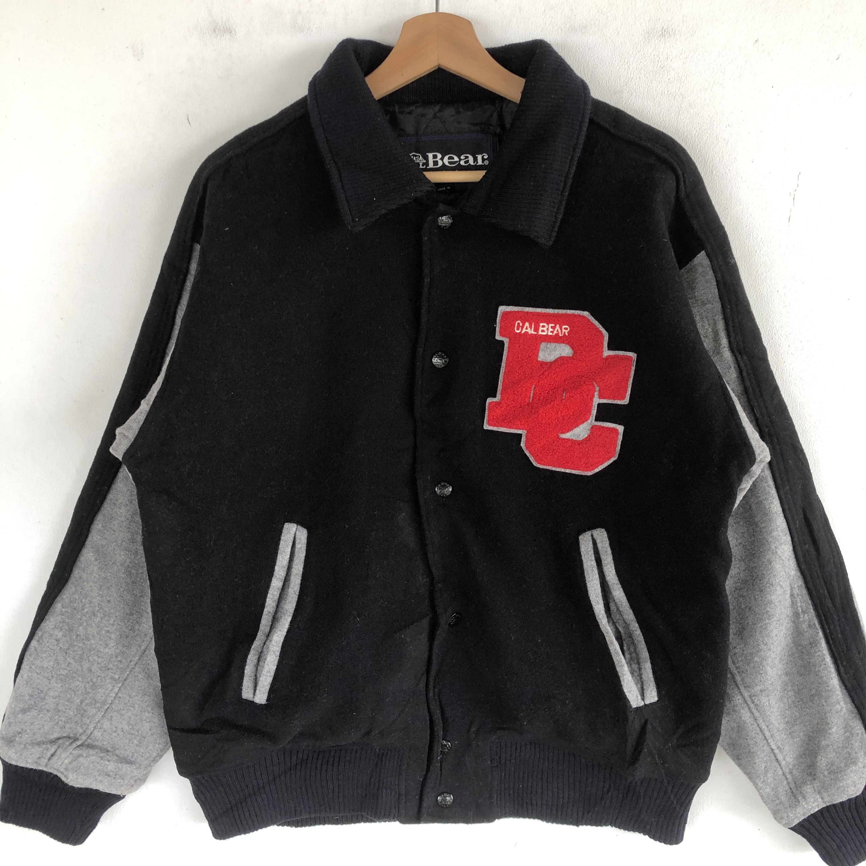 Japanese Brand × Vintage Vintage Cal Bear Varsity Jackets Letterman Wool Jacket Size US L / EU 52-54 / 3 - 4 Thumbnail