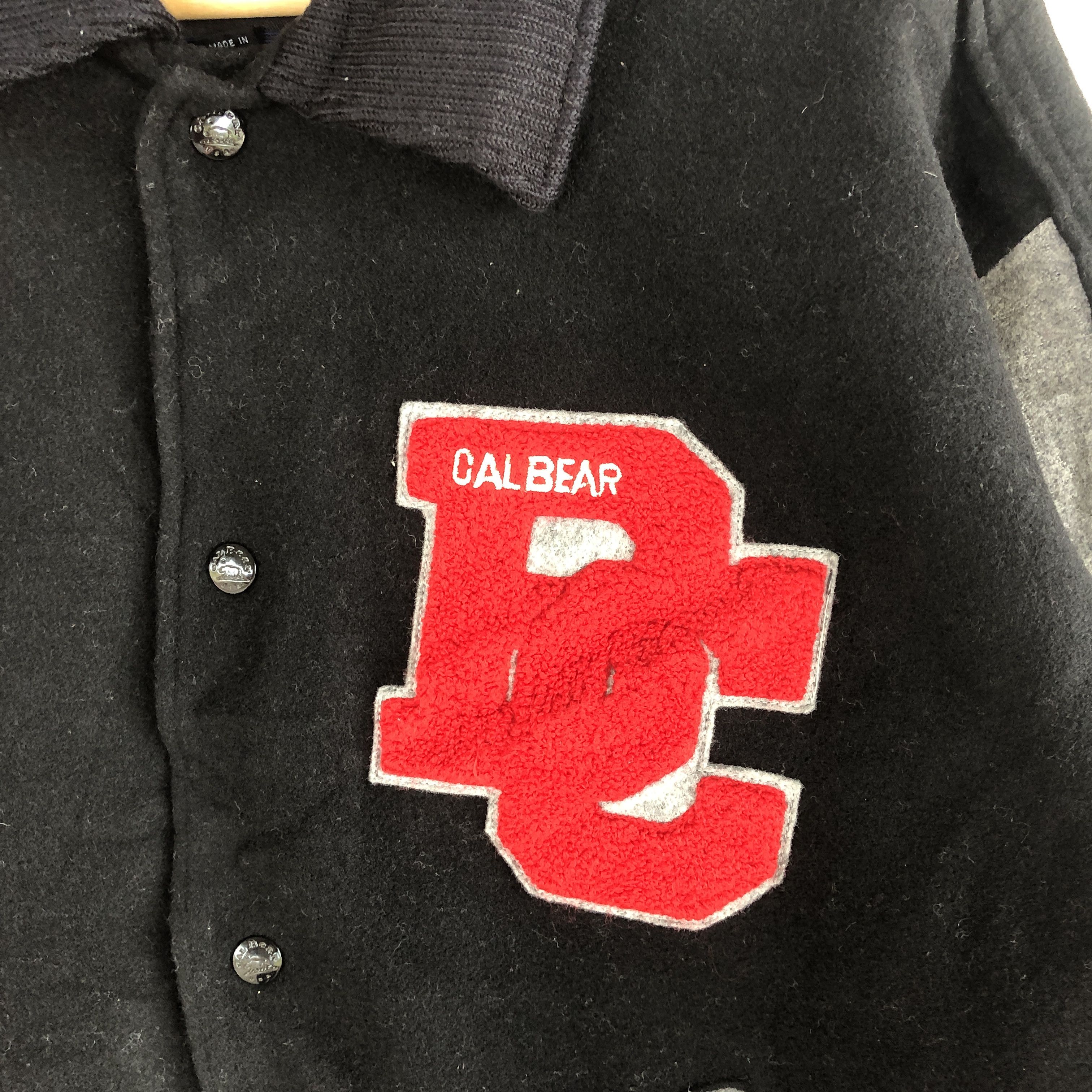 Japanese Brand × Vintage Vintage Cal Bear Varsity Jackets Letterman Wool Jacket Size US L / EU 52-54 / 3 - 6 Thumbnail