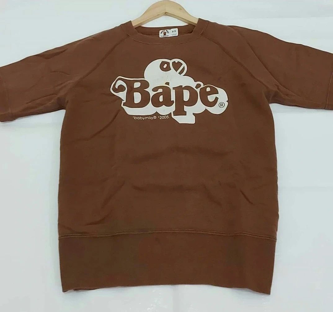 Bape Baby Milo By A Bathing Ape Bape Short Sleeve Sweatshirt Size US S / EU 44-46 / 1 - 2 Thumbnail