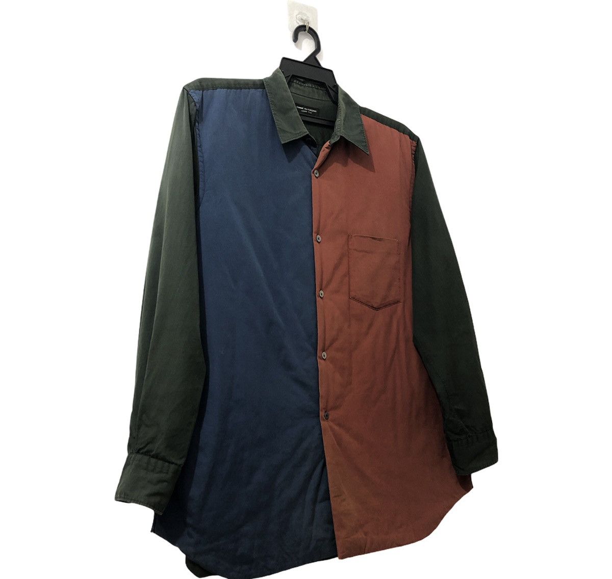 CDGH Plus Button Up Shirt Multicolor Design Patchwork