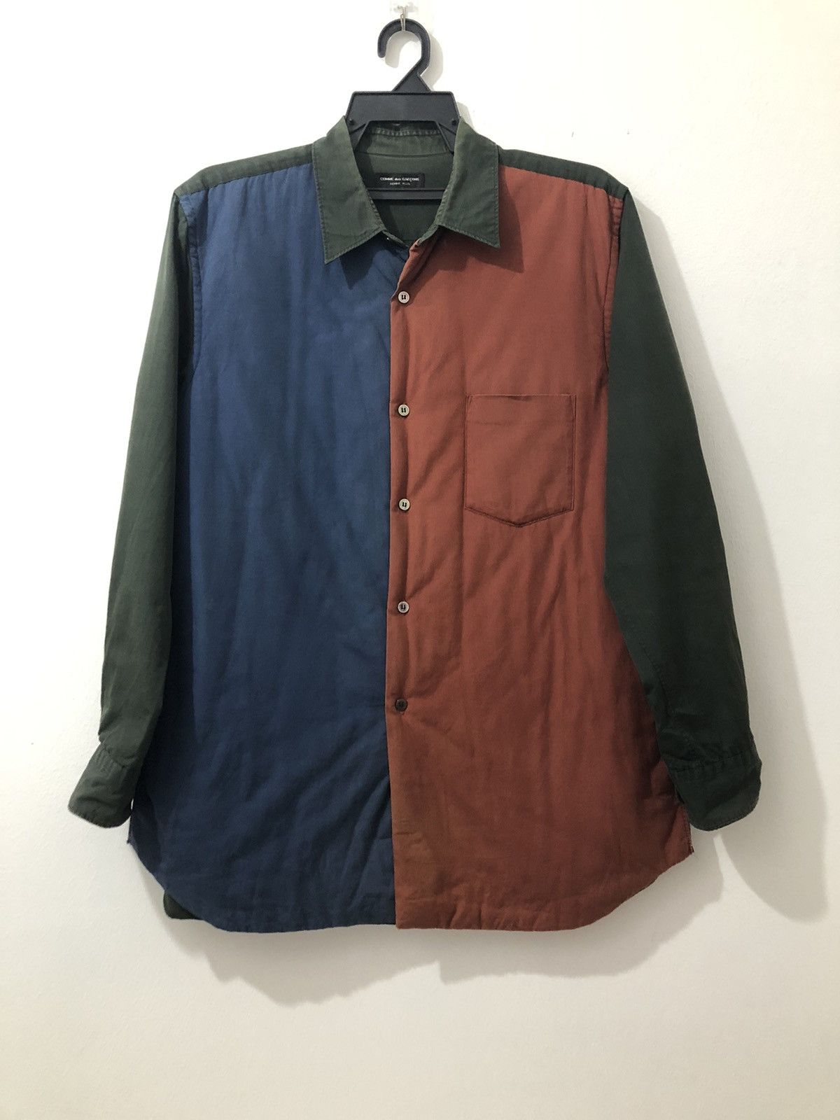 CDGH Plus Button Up Shirt Multicolor Design Patchwork