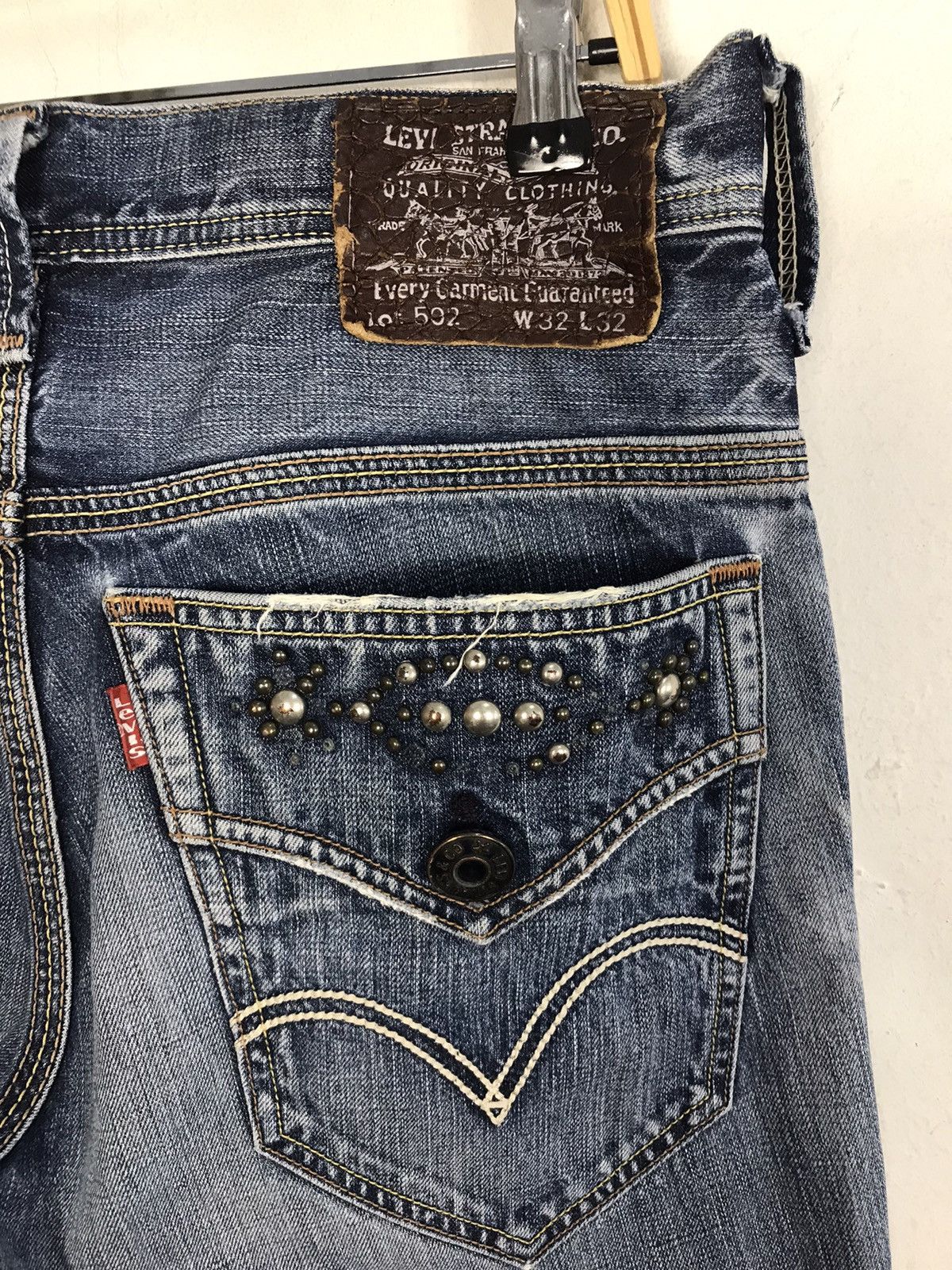 Levi's × Vintage Vintage Levi’s Strauss & Co Distressed Denim Style Size US 32 / EU 48 - 12 Thumbnail