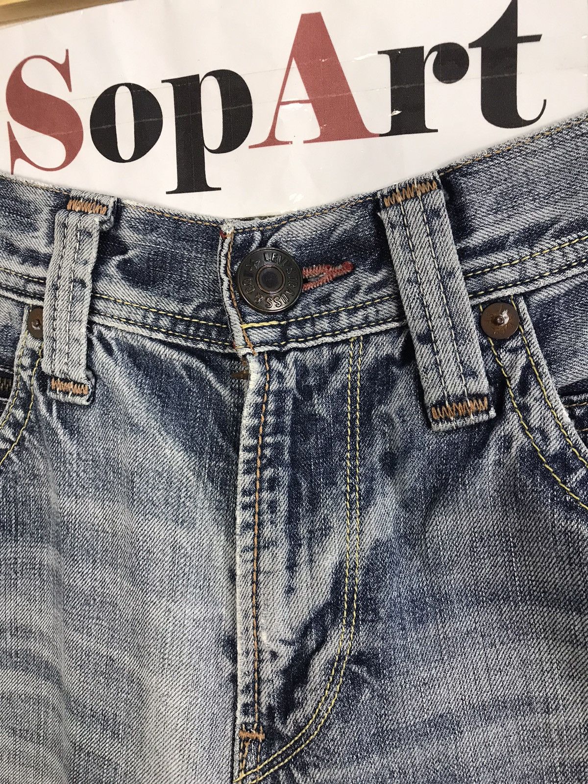 Levi's × Vintage Vintage Levi’s Strauss & Co Distressed Denim Style Size US 32 / EU 48 - 8 Thumbnail