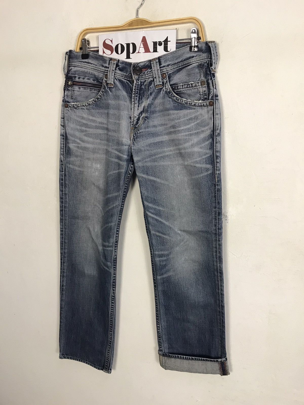 Levi's × Vintage Vintage Levi’s Strauss & Co Distressed Denim Style Size US 32 / EU 48 - 4 Thumbnail