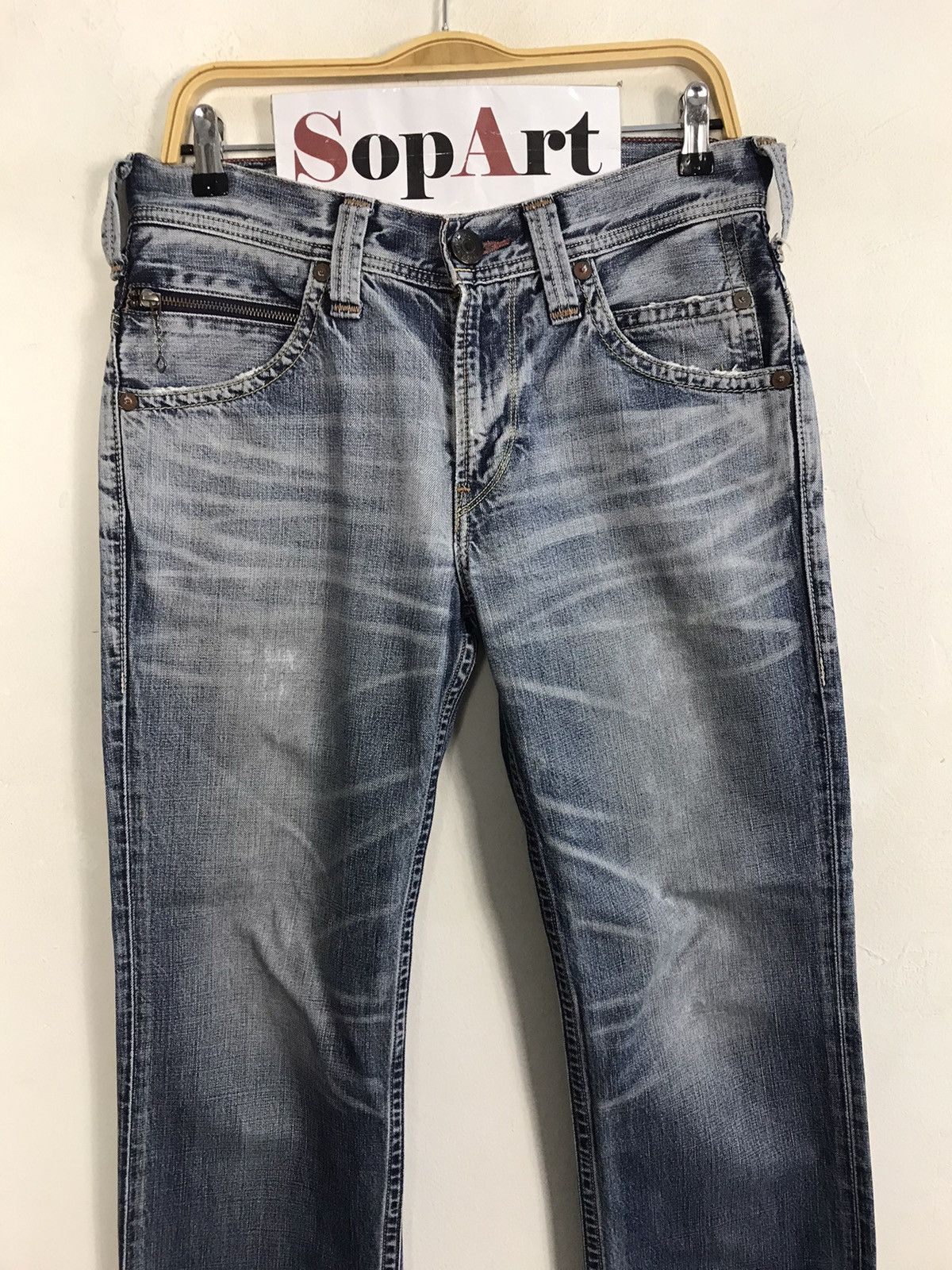 Levi's × Vintage Vintage Levi’s Strauss & Co Distressed Denim Style Size US 32 / EU 48 - 3 Thumbnail