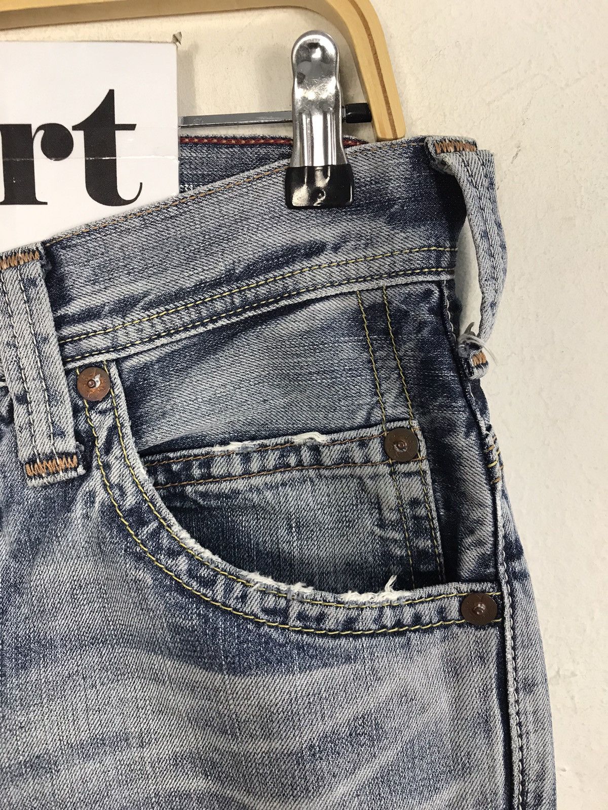 Levi's × Vintage Vintage Levi’s Strauss & Co Distressed Denim Style Size US 32 / EU 48 - 7 Thumbnail