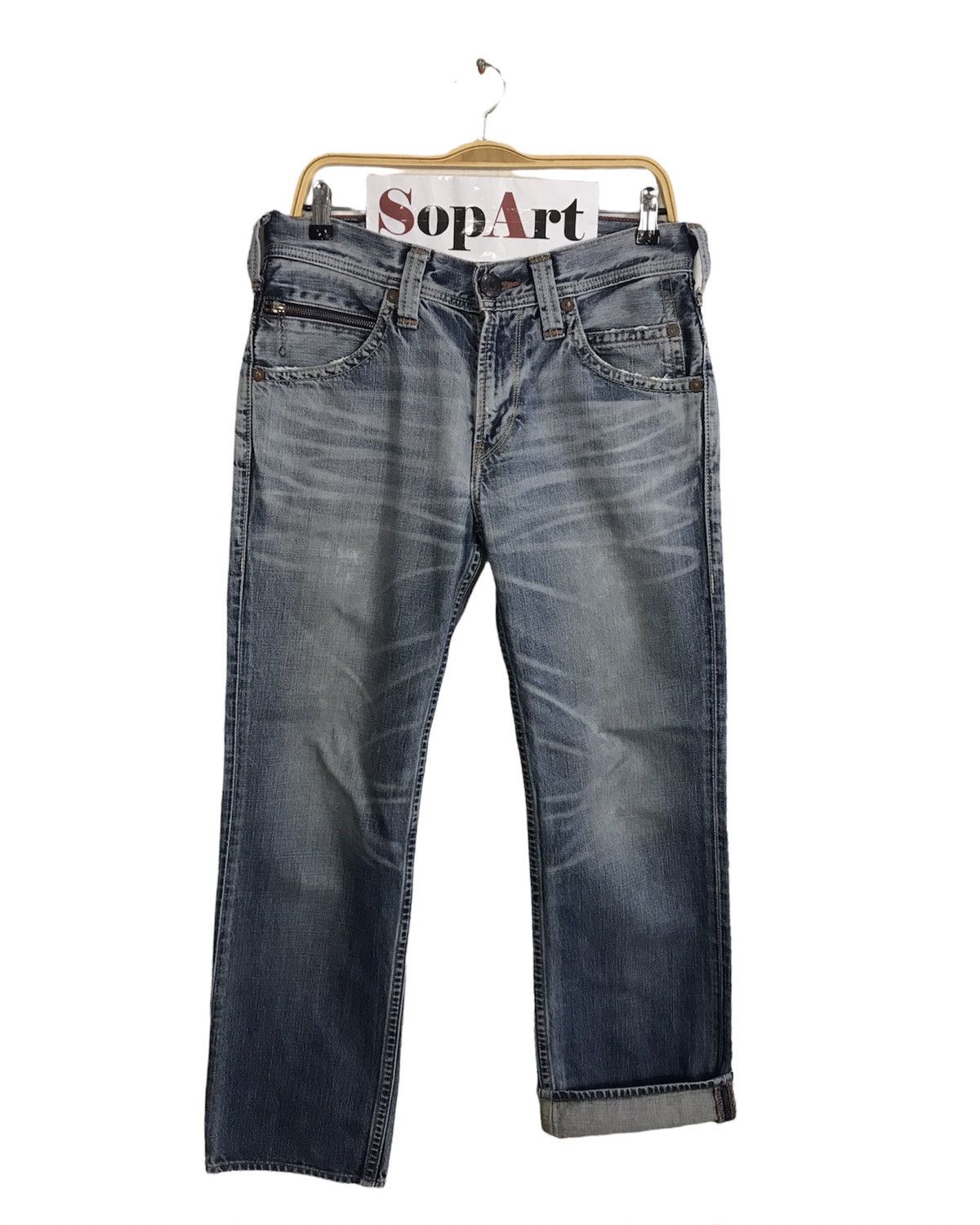 image of Vintage Levi’S Strauss & Co Distressed Denim Style in Blue, Men's (Size 32)