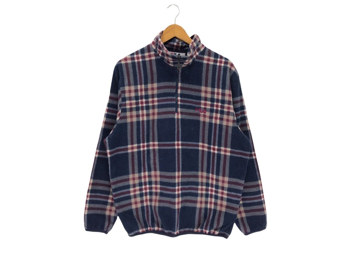 Vintage Fila Small Logo Tartan Fleece Asap Rocky Sweatshirt