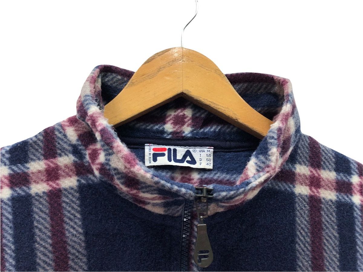 Fila × Vintage Vintage Fila Small Logo Tartan Fleece Asap Rocky Sweatshirt Size US M / EU 48-50 / 2 - 6 Thumbnail