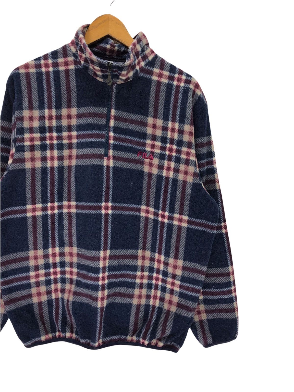 Fila × Vintage Vintage Fila Small Logo Tartan Fleece Asap Rocky Sweatshirt Size US M / EU 48-50 / 2 - 4 Thumbnail