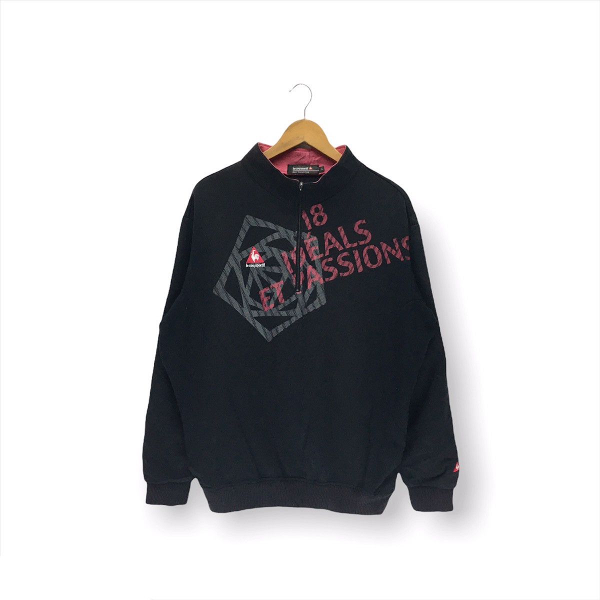 Le Coq Sportif × Vintage Vintage Le Coq Sportif Big Logo Sweatshirt Size US L / EU 52-54 / 3 - 1 Thumbnail