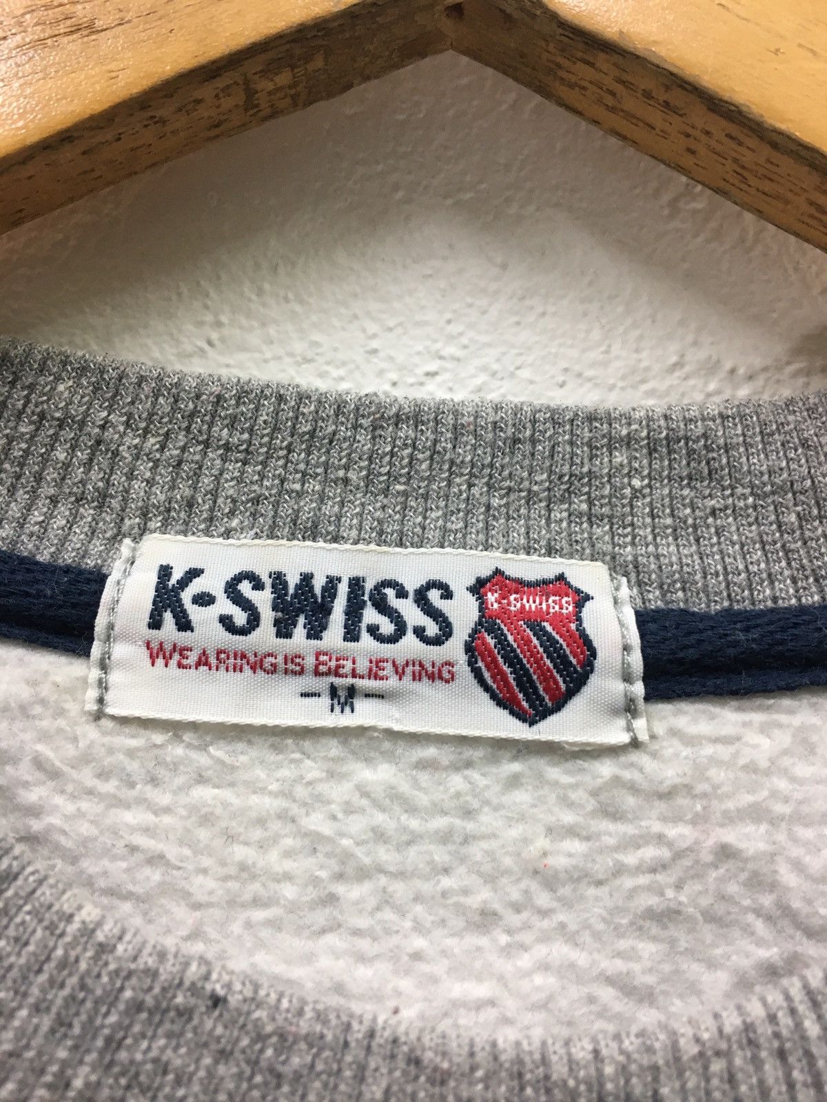 K-Swiss × Vintage Vintage K swiss Big Logo Spellout Sweatshirt Size US S / EU 44-46 / 1 - 6 Thumbnail