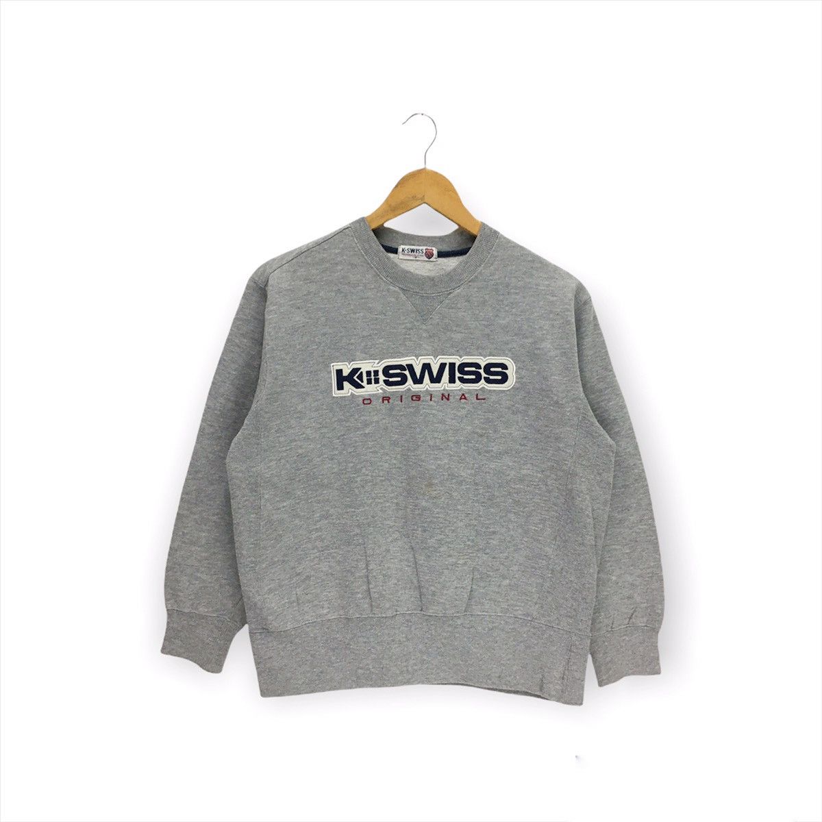 K-Swiss × Vintage Vintage K swiss Big Logo Spellout Sweatshirt Size US S / EU 44-46 / 1 - 1 Thumbnail
