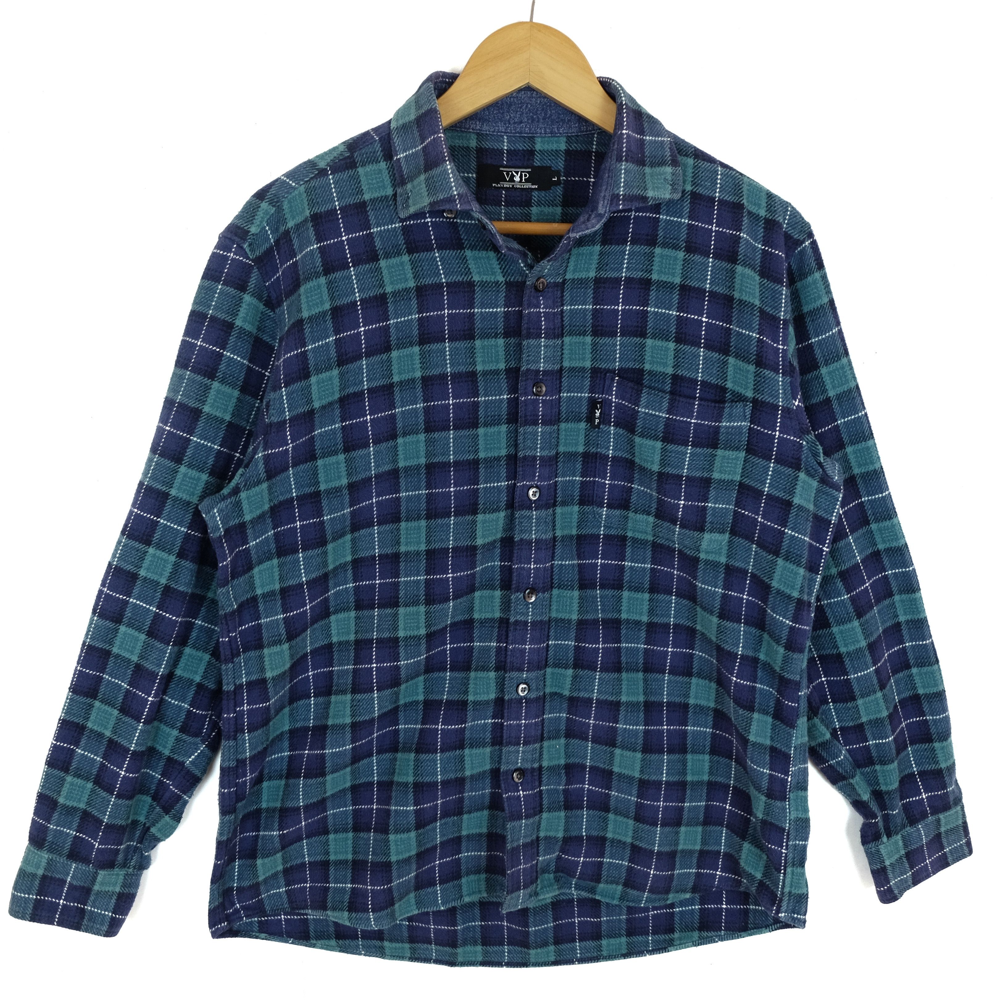 Playboy PLAYBOY Button Up Shirt Flannel Cowboy Country Style Size US L / EU 52-54 / 3 - 2 Thumbnail