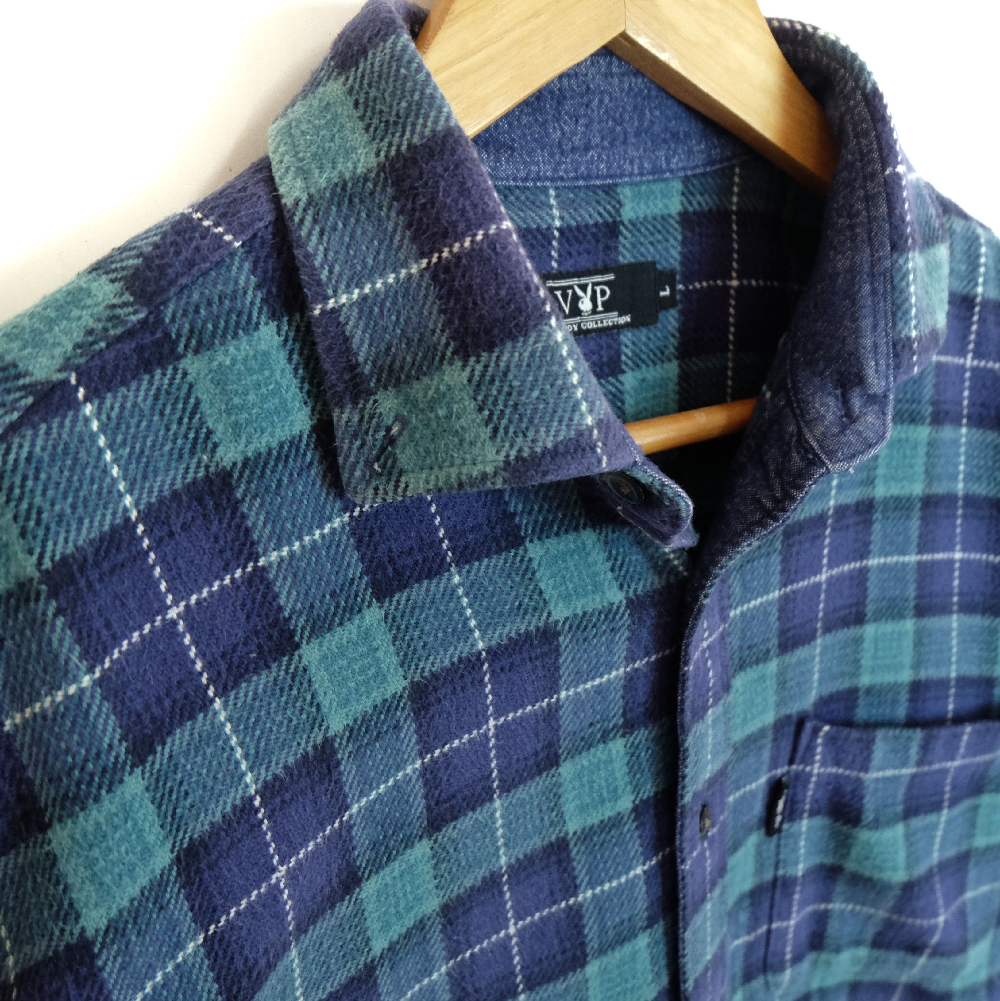 Playboy PLAYBOY Button Up Shirt Flannel Cowboy Country Style Size US L / EU 52-54 / 3 - 6 Thumbnail