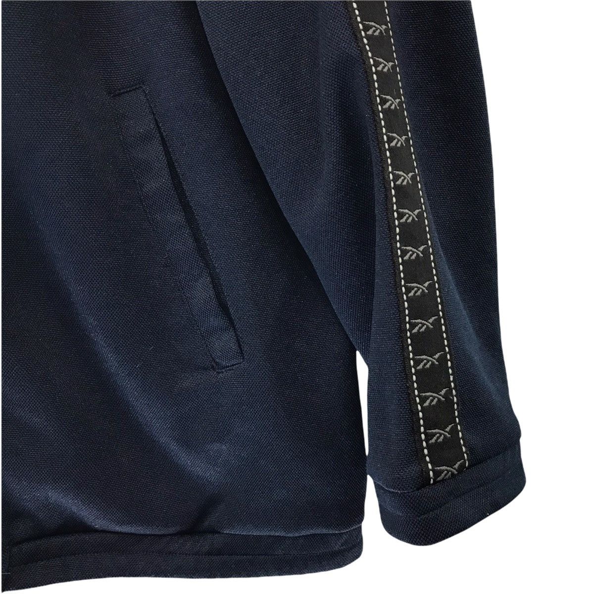 Reebok × Vintage Vintage Reebok Side Tape Hoodie Sweatshirt Jumper Pullover Size US L / EU 52-54 / 3 - 4 Thumbnail