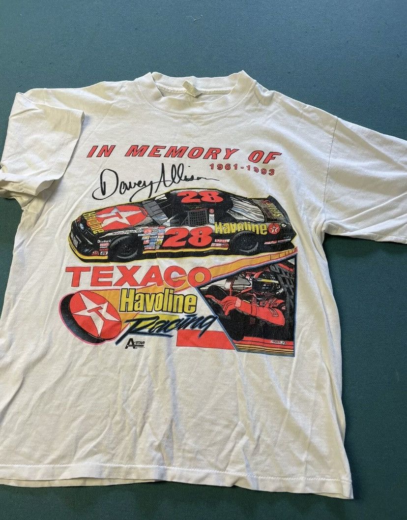 Vintage Davey Allison In Memory Of T-Shirt Mens Vintage Nascar 90s Size US M / EU 48-50 / 2 - 1 Thumbnail
