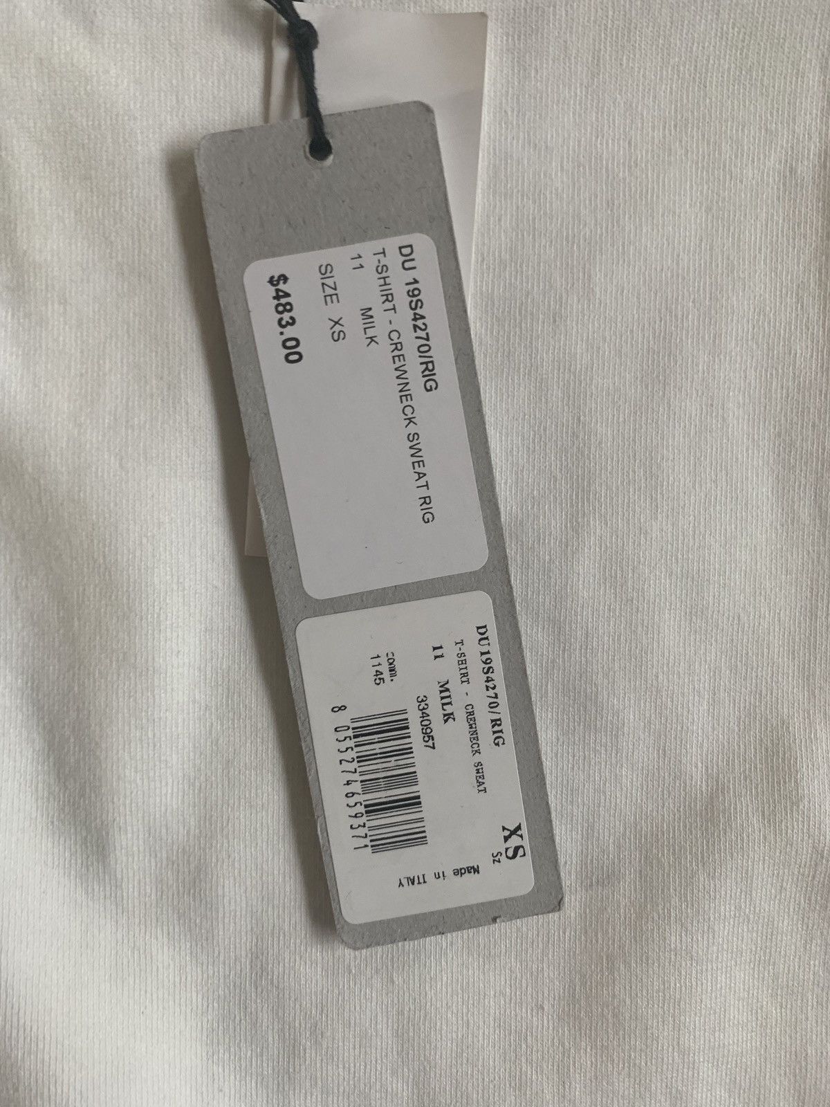 Rick Owens Drkshdw SS19 -RIG Crewneck Sweater in Milk Size US XS / EU 42 / 0 - 6 Thumbnail