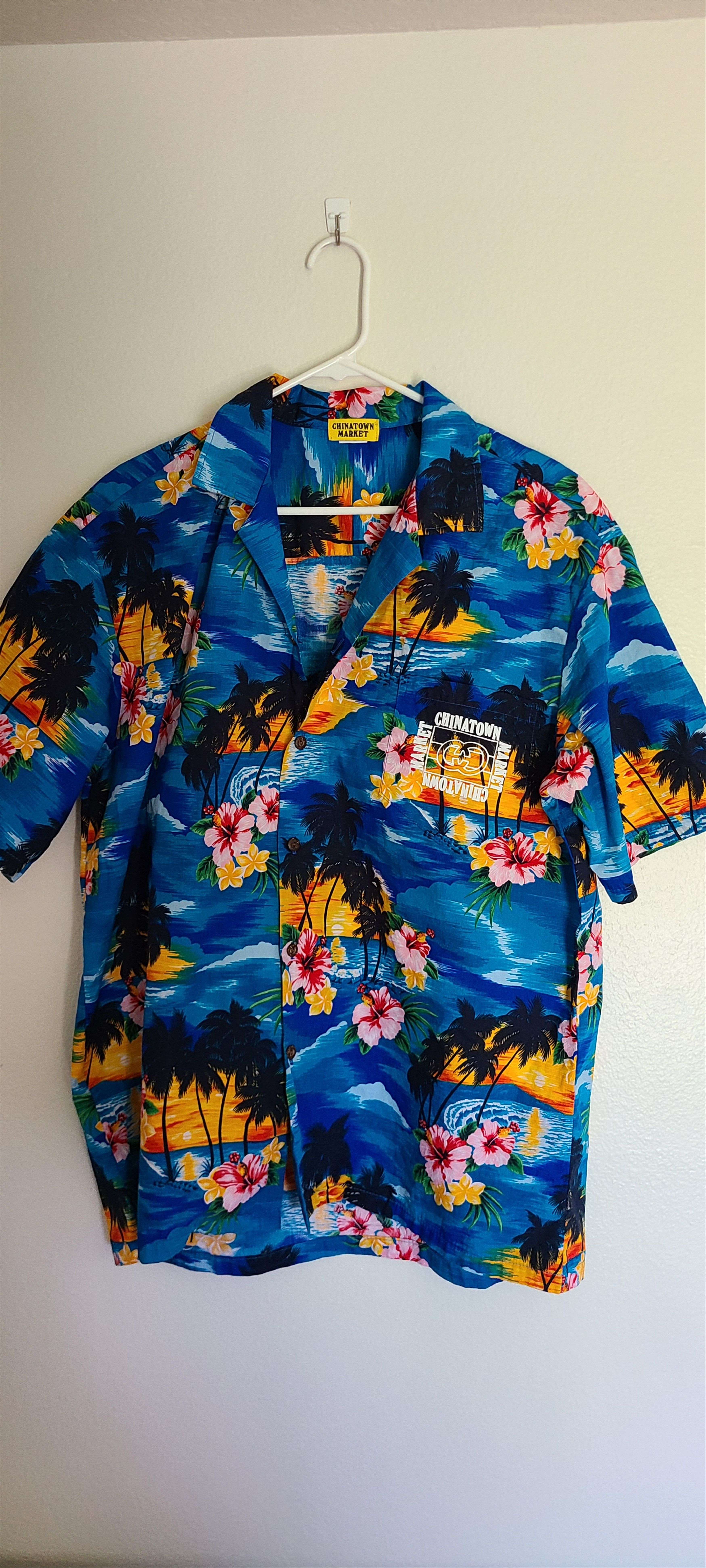 Market × Vintage OUTLINE HAWAIIAN SHIRT Size US XL / EU 56 / 4 - 2 Thumbnail