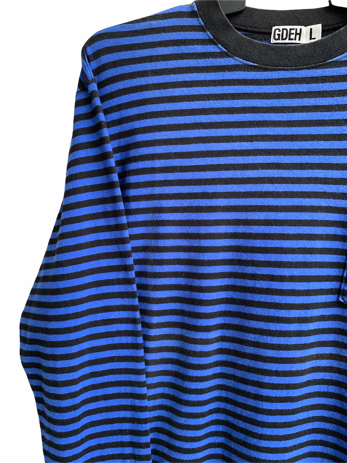 Goodenough Vinateg Good Enough Blue Striped Long Sleeve T-shirts Size US L / EU 52-54 / 3 - 7 Thumbnail