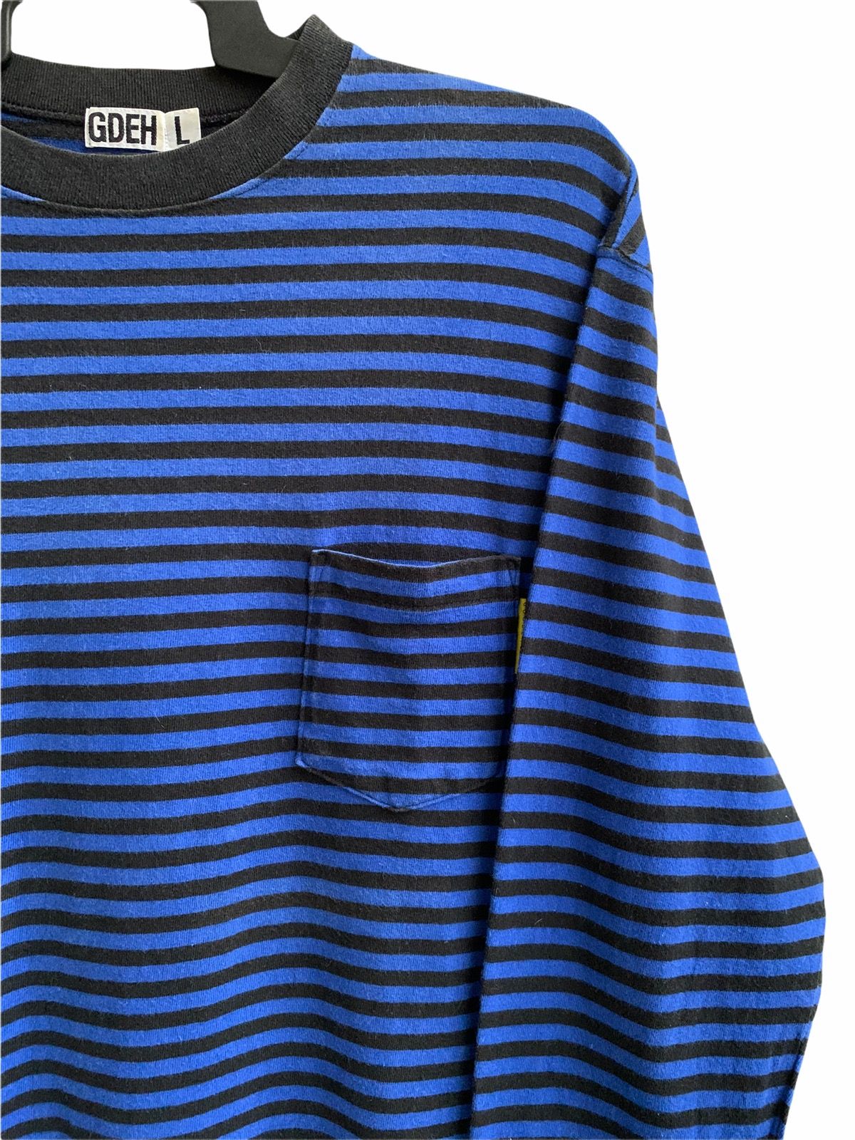 Goodenough Vinateg Good Enough Blue Striped Long Sleeve T-shirts Size US L / EU 52-54 / 3 - 3 Thumbnail