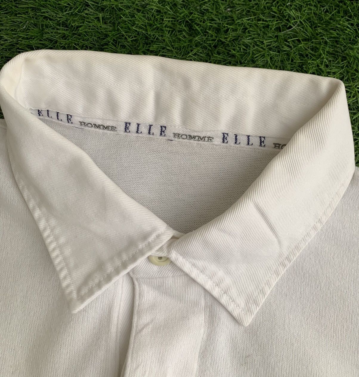Designer Vintage OG ELLE HOMME Long Sleeve Polos Shirts Size US L / EU 52-54 / 3 - 9 Thumbnail