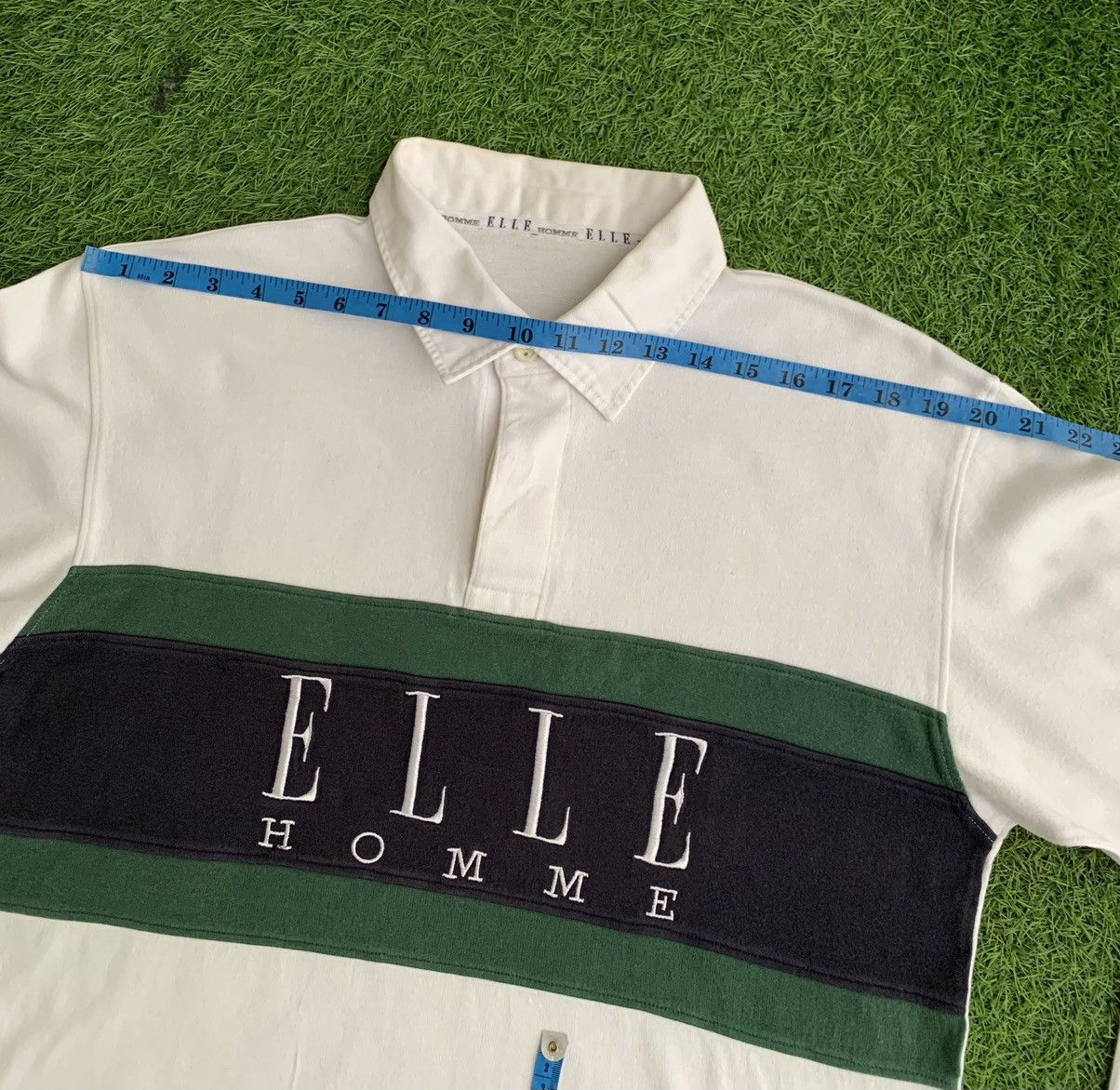 Designer Vintage OG ELLE HOMME Long Sleeve Polos Shirts Size US L / EU 52-54 / 3 - 15 Thumbnail